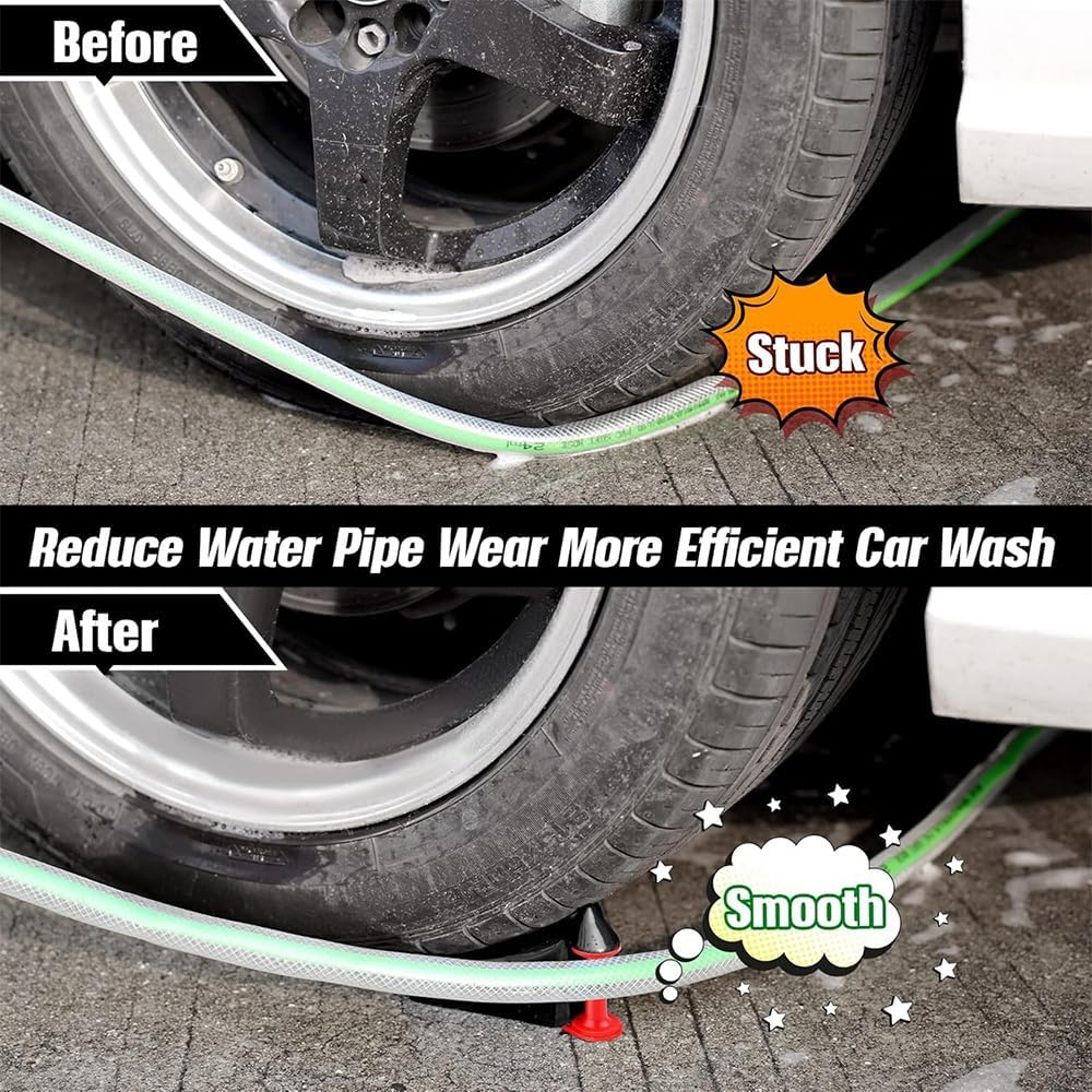 HPAMR 4 Pcs Car Hose Guide for Car Washing, Tire Hose Guid, Plastic Tire Winder Fit for Vehicle Cleaning and Detailing, Cars Wash Tool to Avoid Snagging image number 4