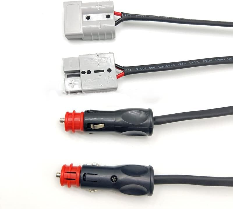 Anderson 50 Amp Plug to Merit Cigarette Plug Adapter 50Cm, High-Quality Connector for Automotive, RV, and Marine Use