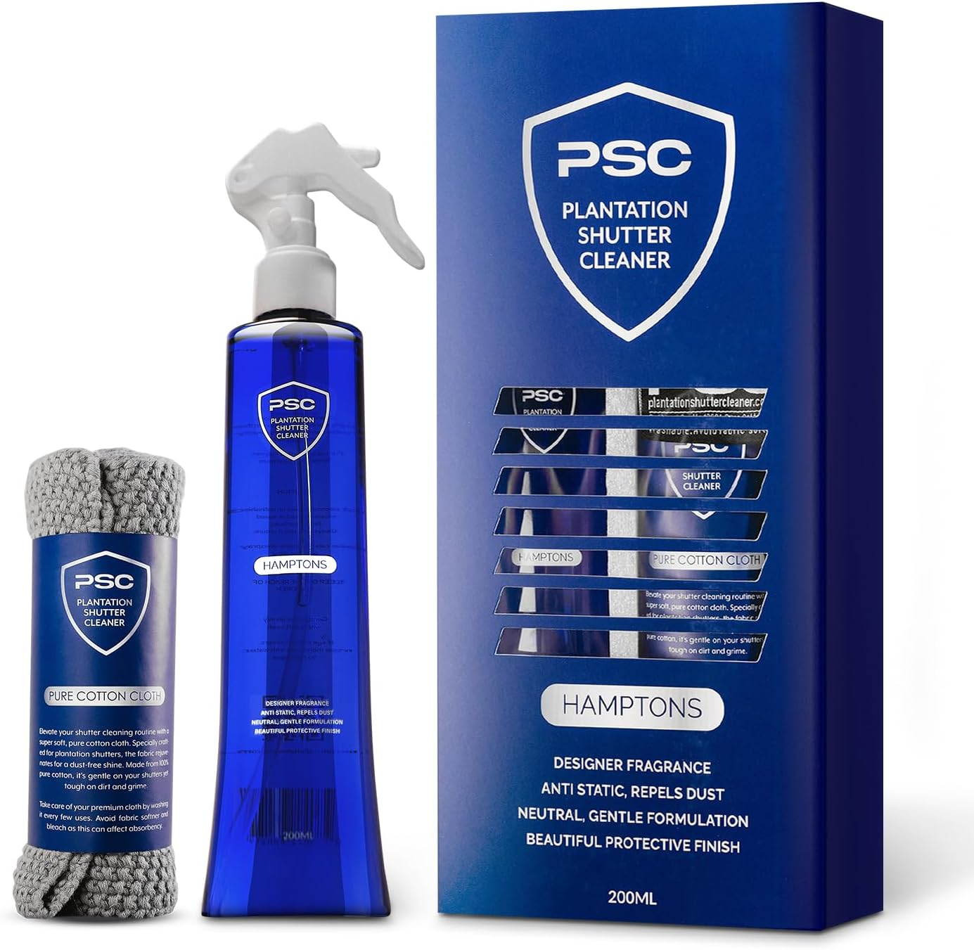 Plantation Shutter Cleaner Kit &ndash; Window Shutters Cleaning Kit with Cleaner Spray and Pure Cotton Cloth &ndash; Anti-Static Dust Cleaner Solution &ndash; Fresh and Clean Fragrance &ndash; Gentle Protective Finish image number 4