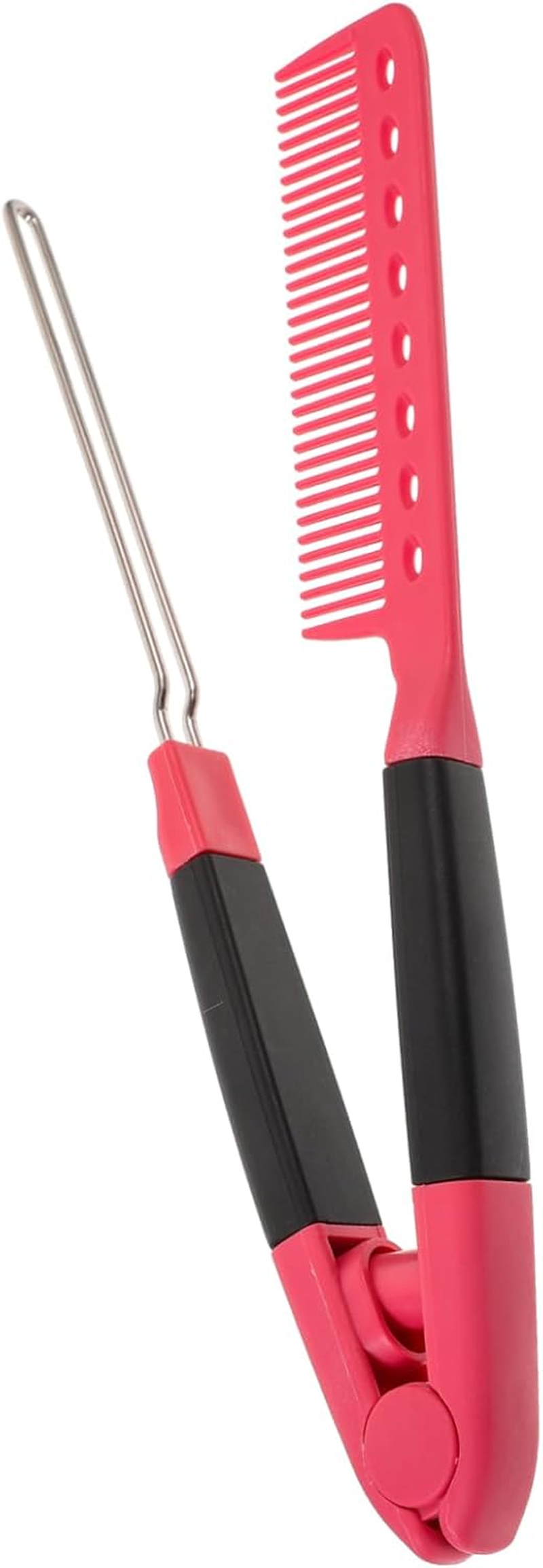 LOORGVEL V-Shaped Hair Straightener Comb 1 Piece Folding Hair Styling Tool for Women Adjustable Hairbrush for Straightening and Curling for Home Use image number 4