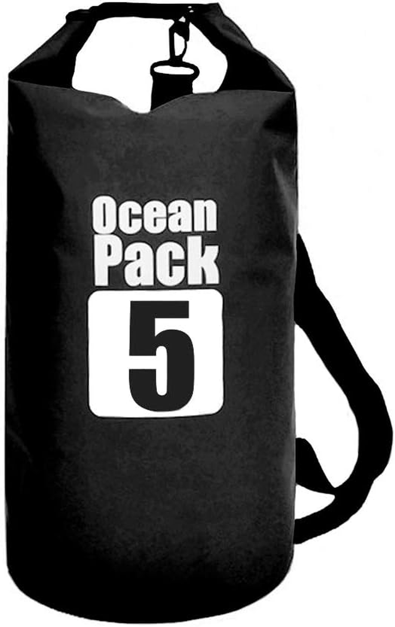 Dry Bag with Straps 500D PVC Storage for Rafting Camping Kayaking Swimming Traveling Surfing Tear- Roll-Top Closure System Adjustable Belts Shoulder -Body image number 4
