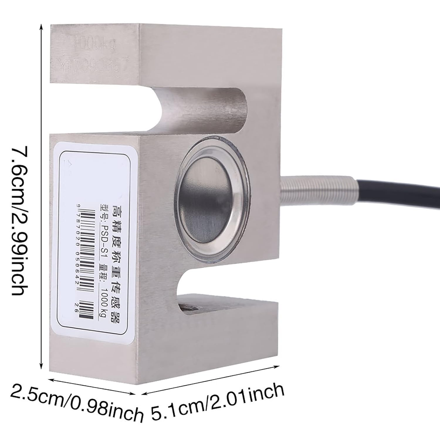 High Accuracy Metal Load Load Sensor, Weight Sensor Cell 1000Kg Acceleration Cell Scale Weighting 1000Kg 2204Lb High Accuracy Weighing image number 6