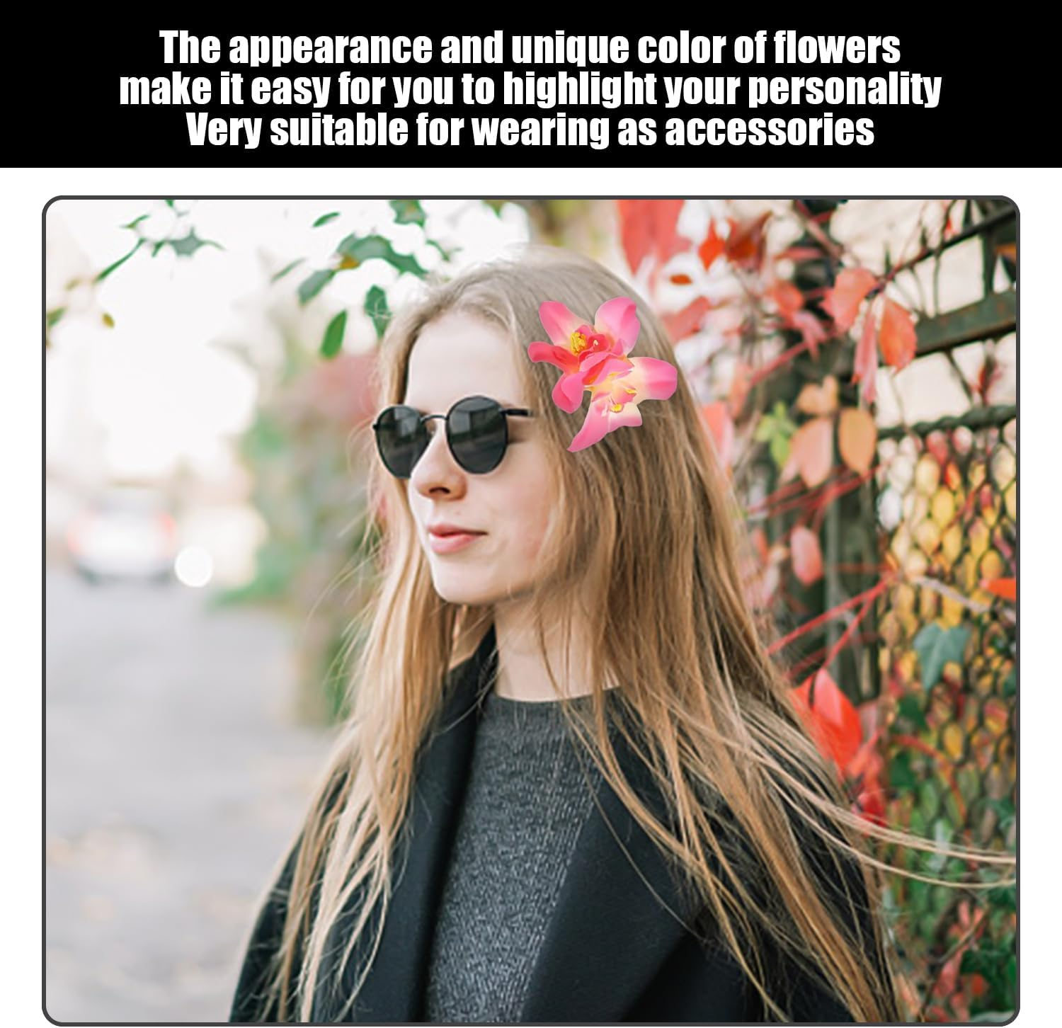 12 Flower Shaped Hair Pins, Beachwear Accessories, Fresh and Sweet Hair Accessories, Hairstyle Decoration Accessories image number 5