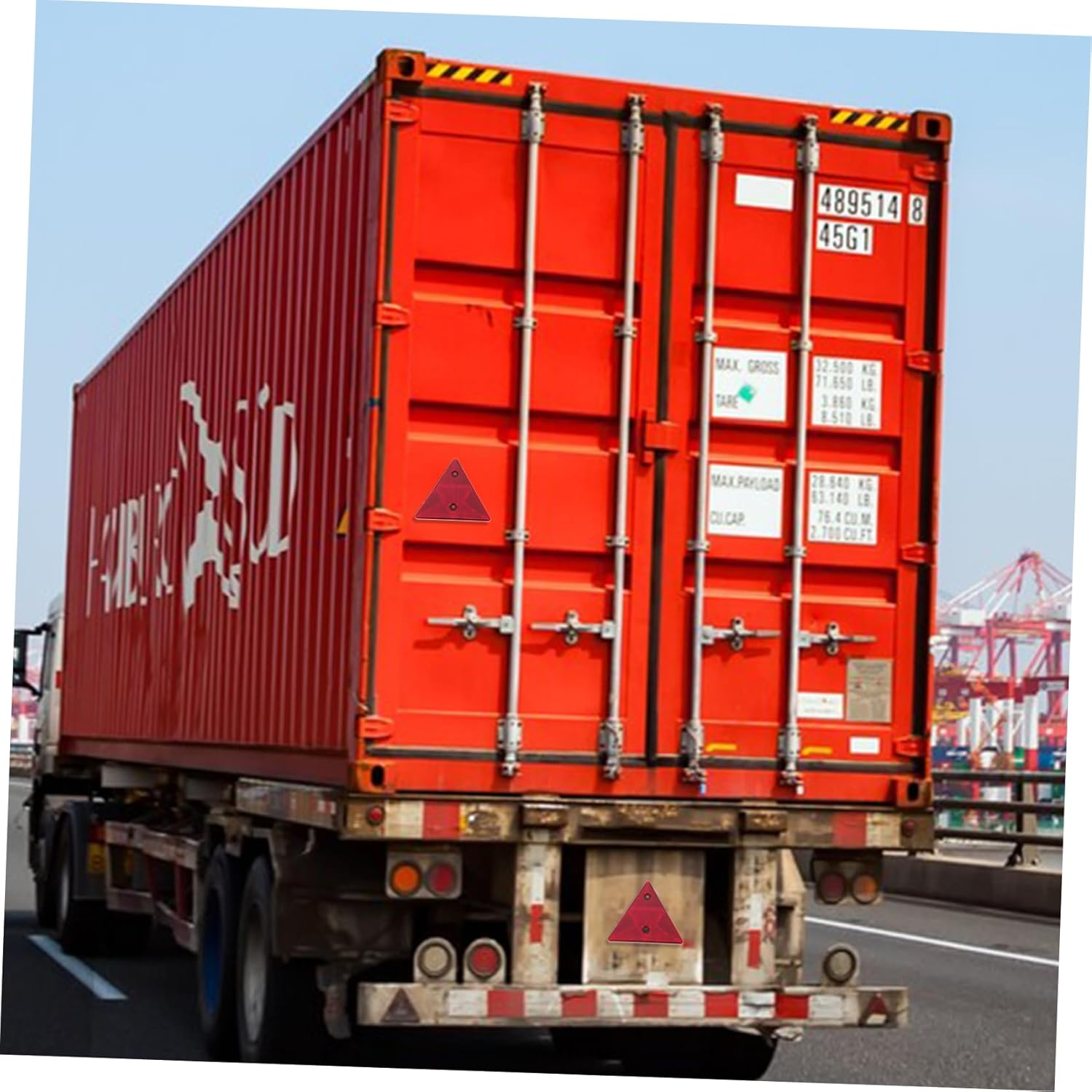 Emergency Triangle Reflective Sign Car Warning Triangle Weatherproof Plastic image number 5