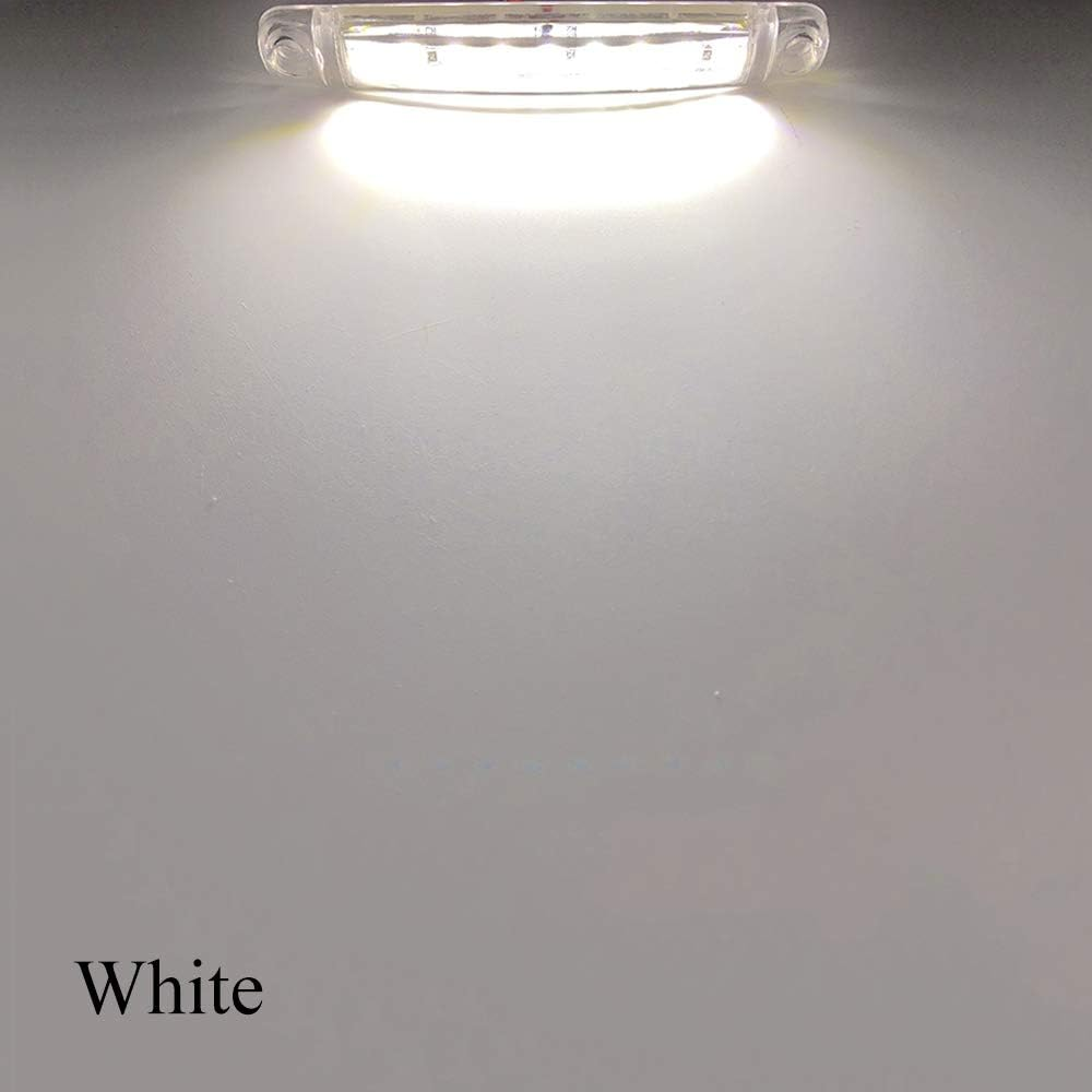 10Pcs 3.9" White 9 LED Side Marker Lights 12-24V,Bright Indicator Light Front Rear Side Position Lamps for Car Truck Trailer Camper Van Lorry RV Marker Lights - Black image number 7