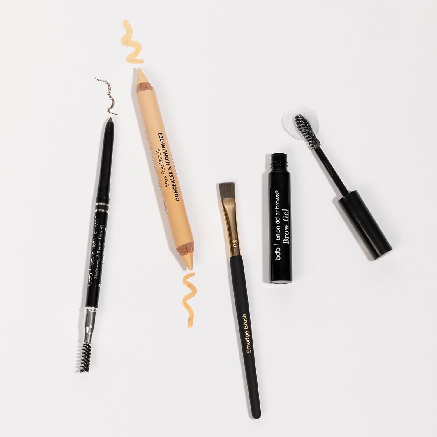Billion Dollar Brows Best Sellers Kit: 1X Universal Brow Pencil 0.27G/0.009Oz, 1X Brow Duo Pencil 2.98G/0.1Oz, 1X Smudge Brush, 1X Brow Gel 3Ml/0.1Oz 4Pcs image number 4
