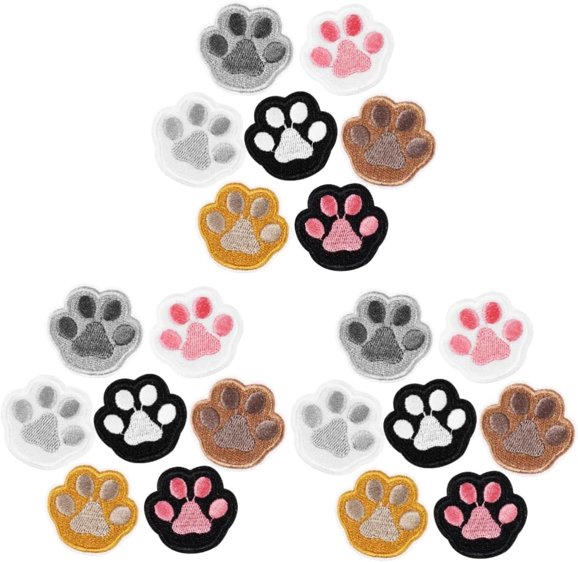COHEALI 21 Pcs Cute Dog Paw Iron on Patches for Clothing Sewing Cartoon Sew on Patches Paw Print Patches Paw Print Iron on Patches Cat Patch Football Stickers the Dog Bag Polyester image number 6