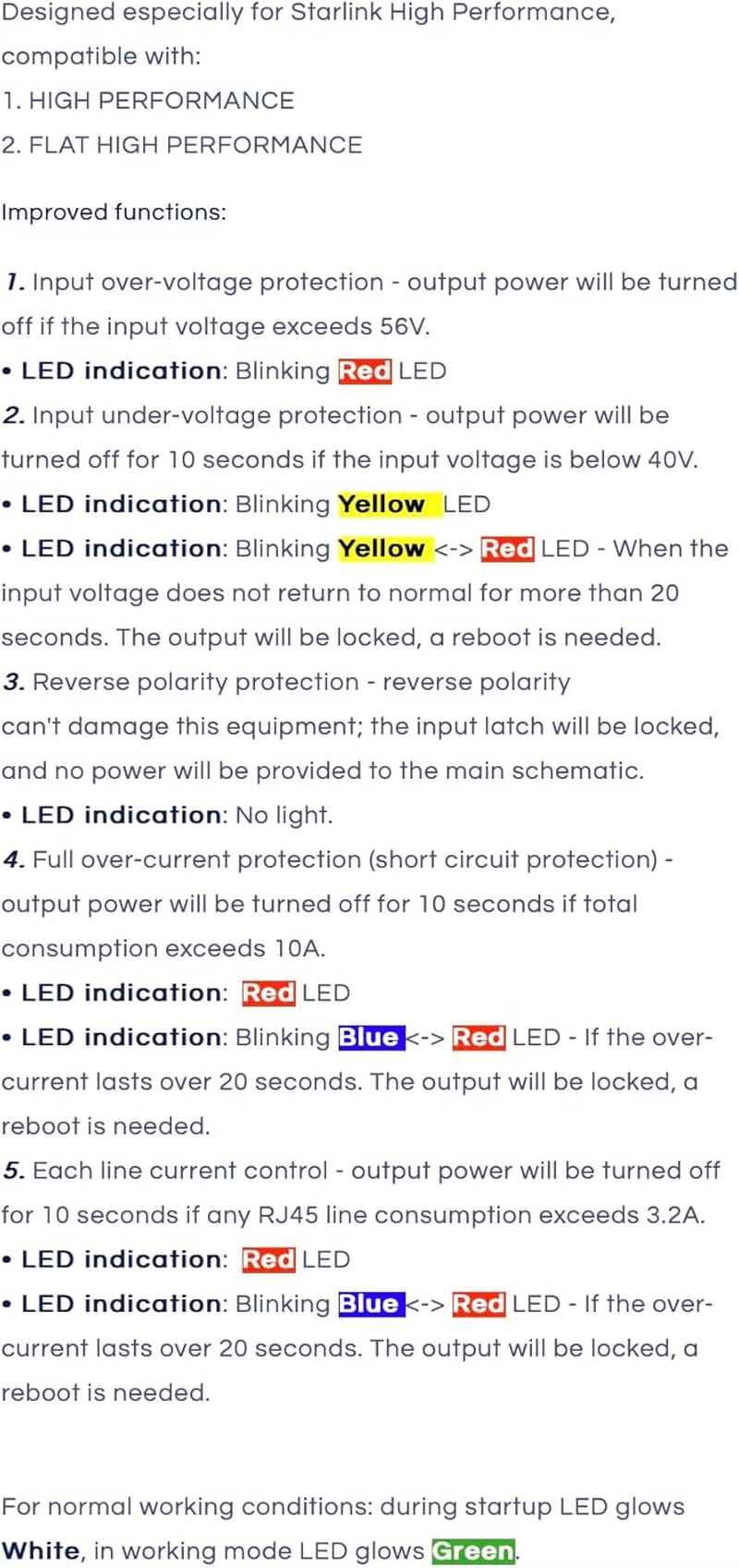 320W Poe Injector with Comprehensive Protection. Suitable for High Performance Starlink. image number 4