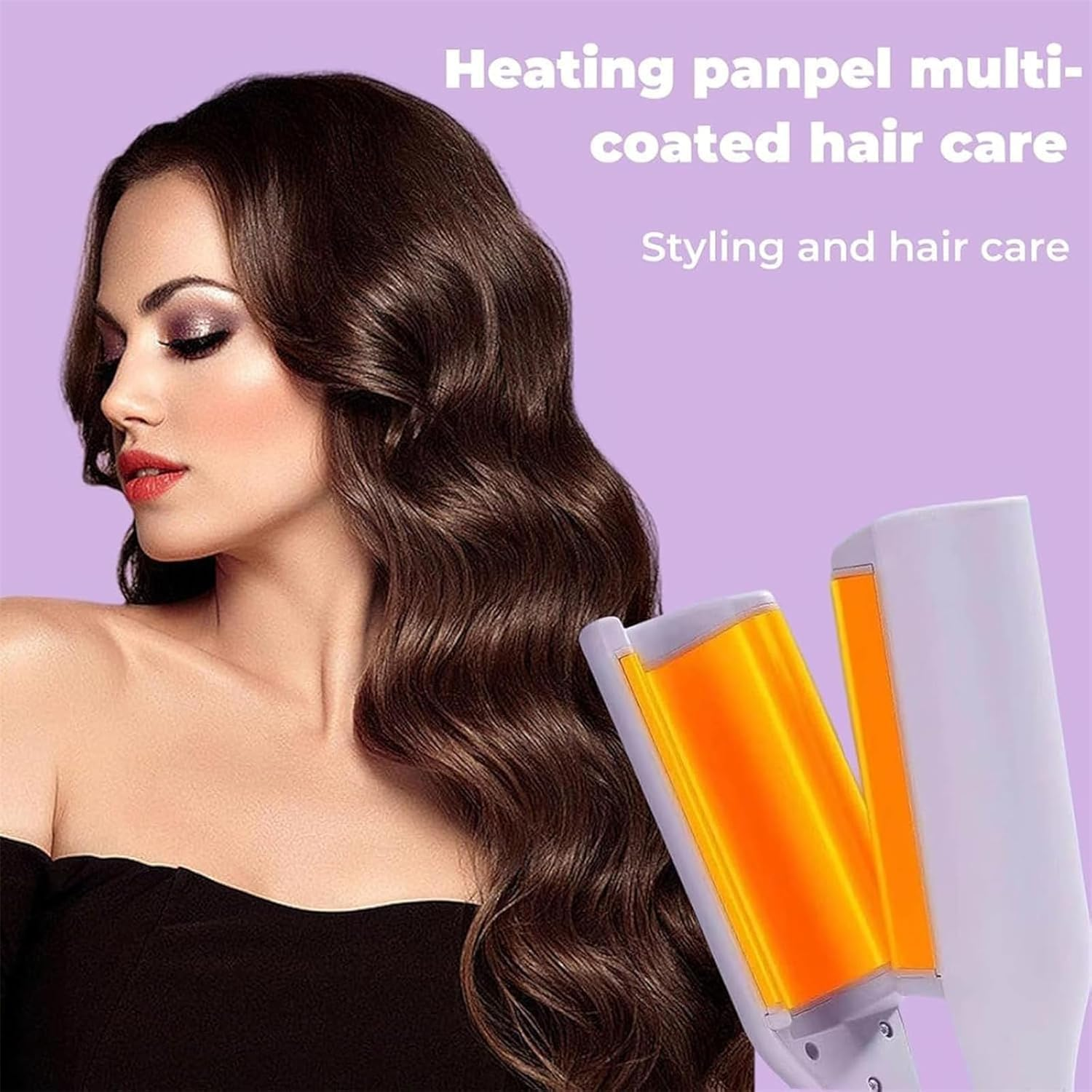 Curluxe French Curls Iron, Curluxe Create Frizz-Free French Curls Effortlessly Curling Iron, Wave Curling Iron with 15-Second Heat-Up and Adjustable Temperature for All Hair Types (Pink) image number 2