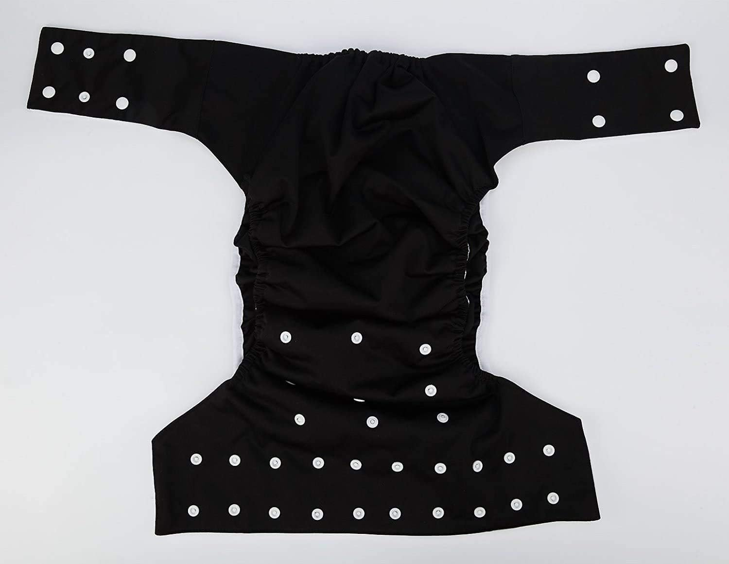 Adult Cloth Diaper Cover Nappy Reusable Washable Adjustable for Disability Incontinence Person (Black) image number 3