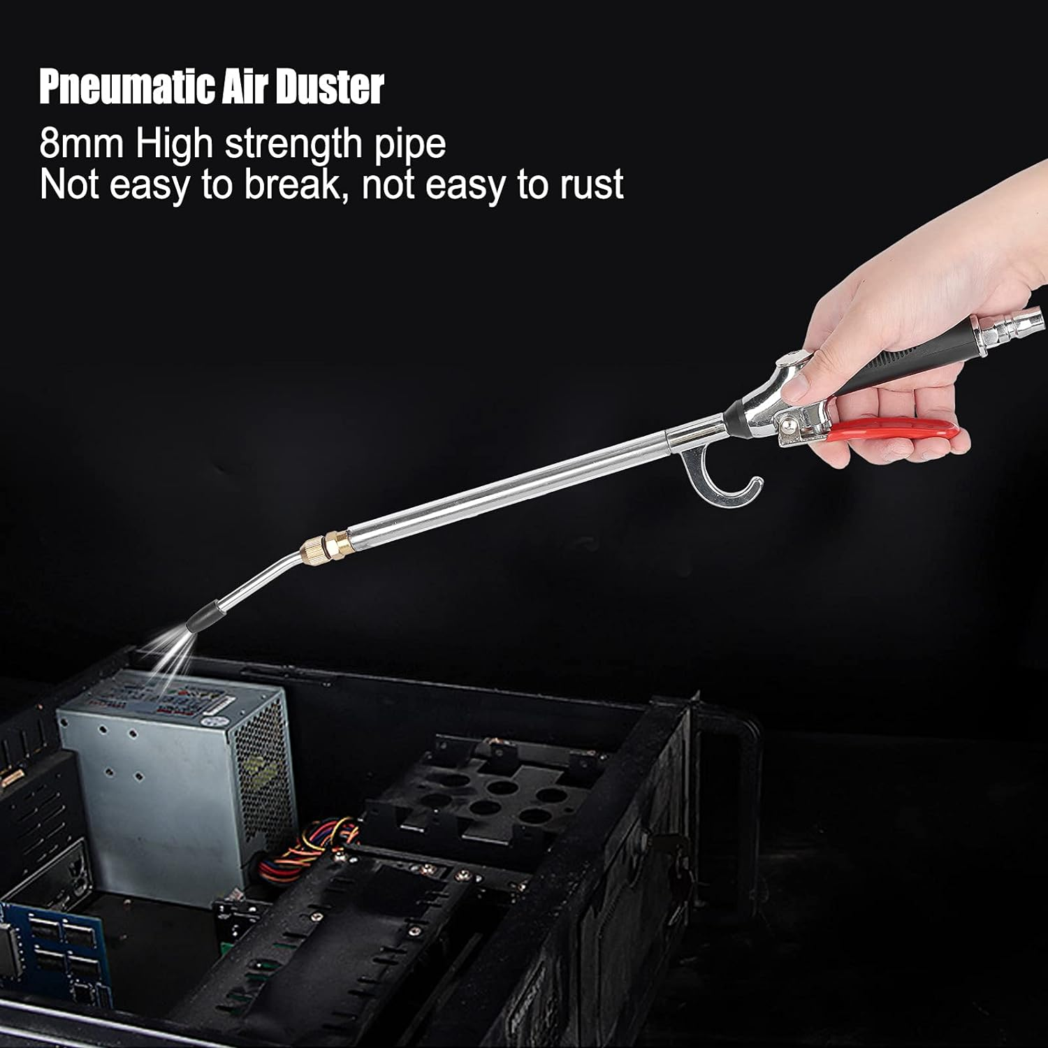Air Blow Gun, High Volume Powerful Industrial Air Blow Gun, High Air Blower Gun with 14" - 21" Extensible Air Nozzle, Pneumatic Air Compressor Accessories Blower Tool image number 4