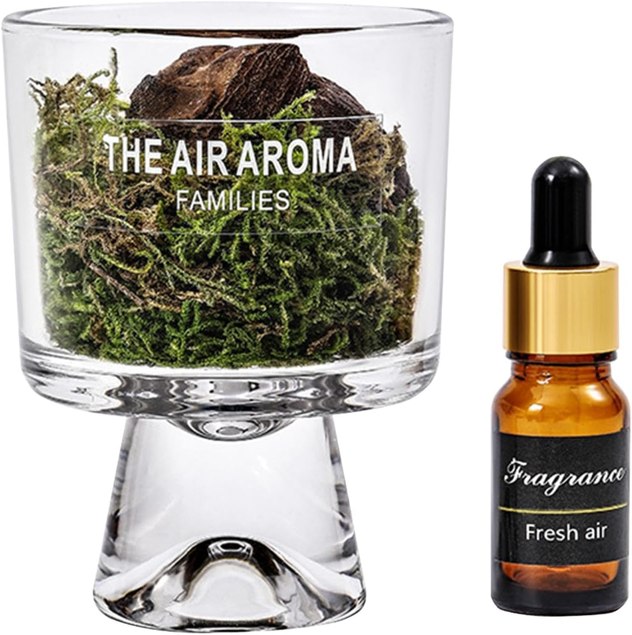 Plant Diffuser | Pine Moss Passive Diffuser Oil Set,Home Fragrance Diffuser, Long-Lasting Decorative Oil Diffuser for Decorating at Home, Workplace or Car image number 5