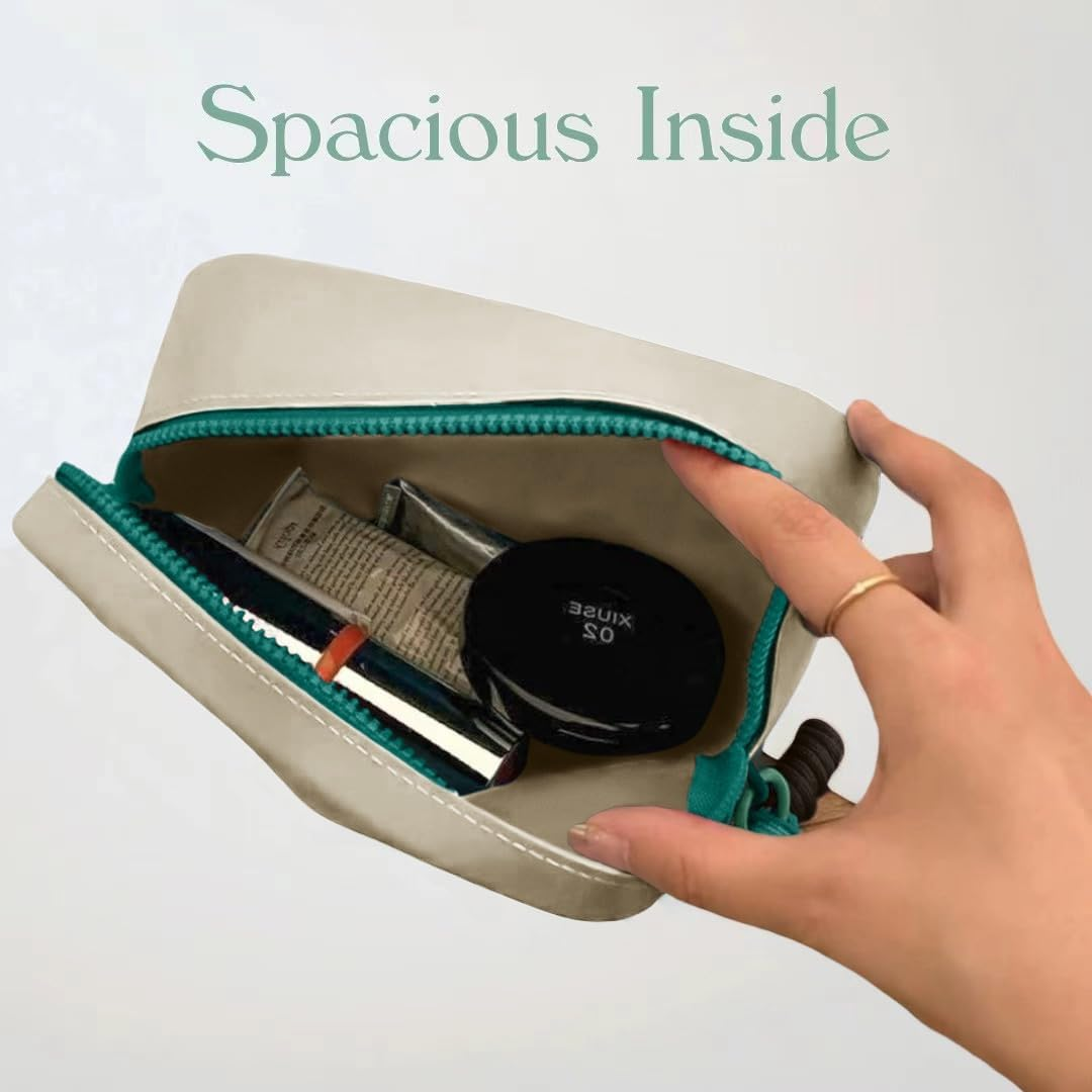 Makeup Bag, Cosmetic Case, Waterproof Stuff Bag, Beach Pouch for Swimming, Travel Makeup Bag, Silicone Toiletry Bag, Makeup Organazier Versatile Zipper Bag (Grey)