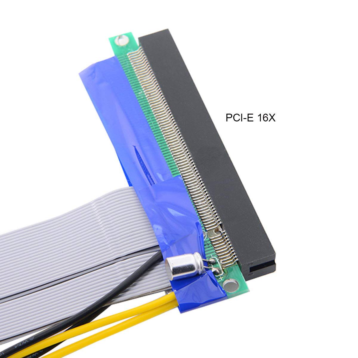 CY PCI-E Express 4X to 16X Flex Cable Riser Card Extender Converter Adapter with 4Pin 15Cm