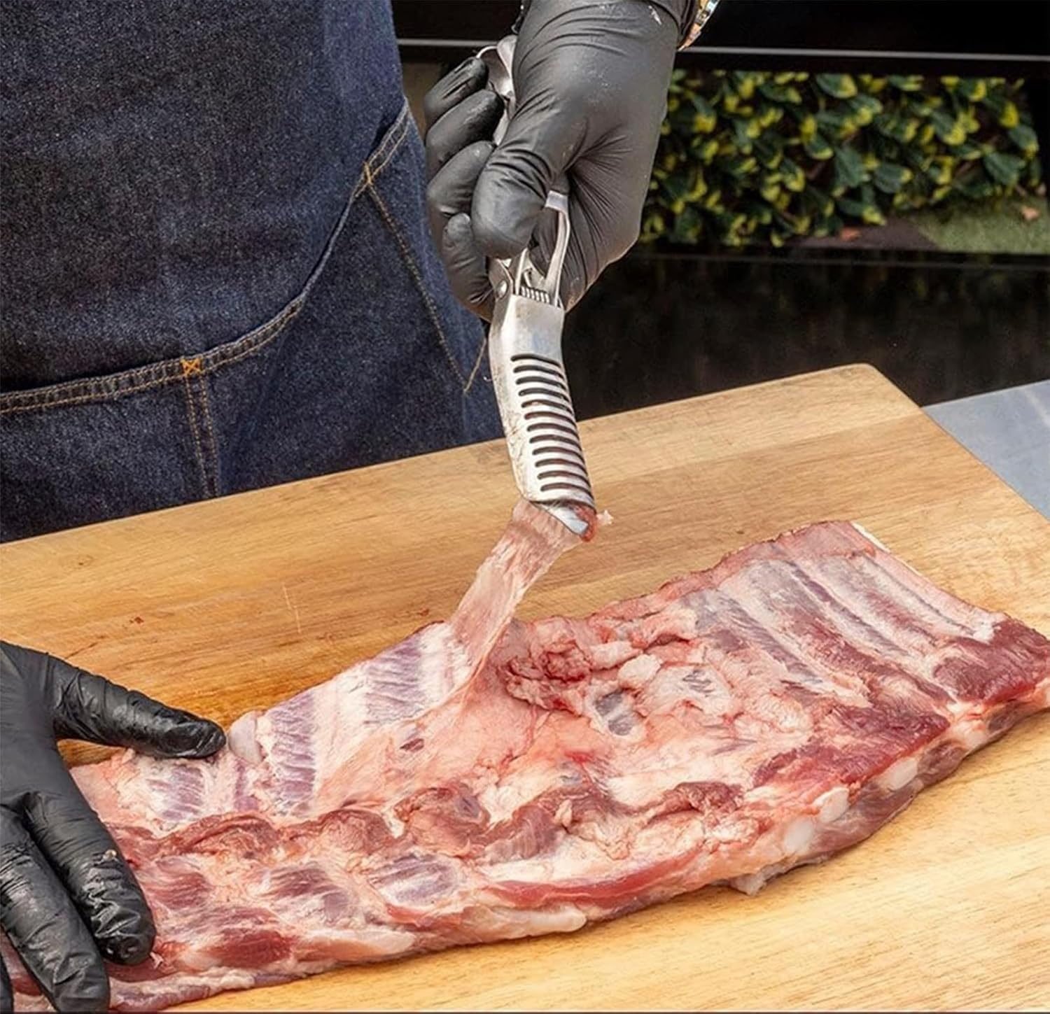 Rib Prep Tool Pro, BBQ Rib Skinner, Stainless Steel Rib Membrane Remover Tool, Ergonomic Design for Effortless BBQ Rib Preparation (1PC) - 1Pc image number 6