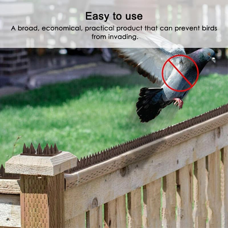 Leona Co 12Pc Bird Spikes for Outside, Bird Deterrent Spikes for Small Robin Pigeon Squirrel Raccoon Crow Cats Defender Spikes to Keep Birds Away and Keep Birds from Building Nest (24Pc) image number 1