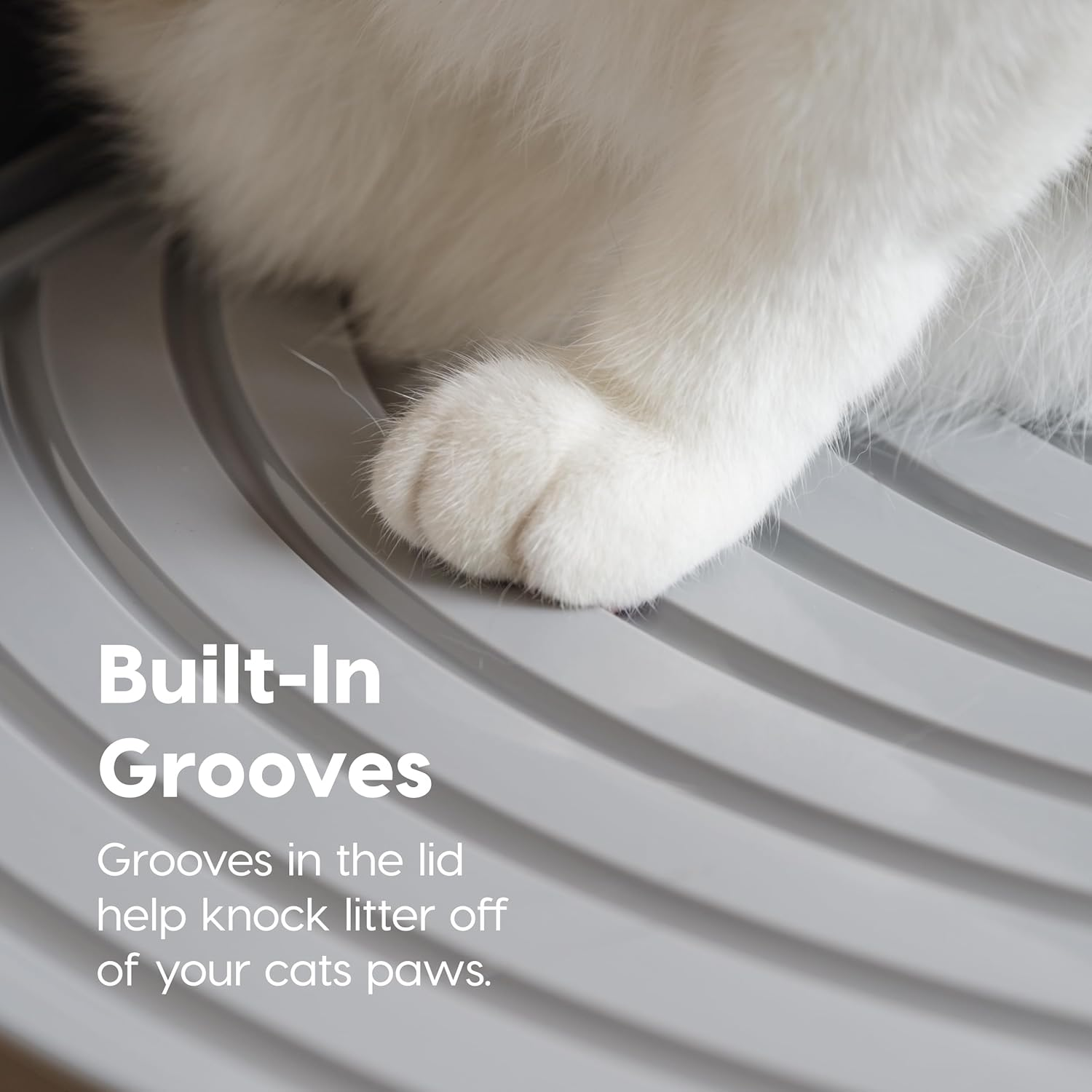 IRIS Top Entry Cat Litter Box, Black/Light Gray image number 6