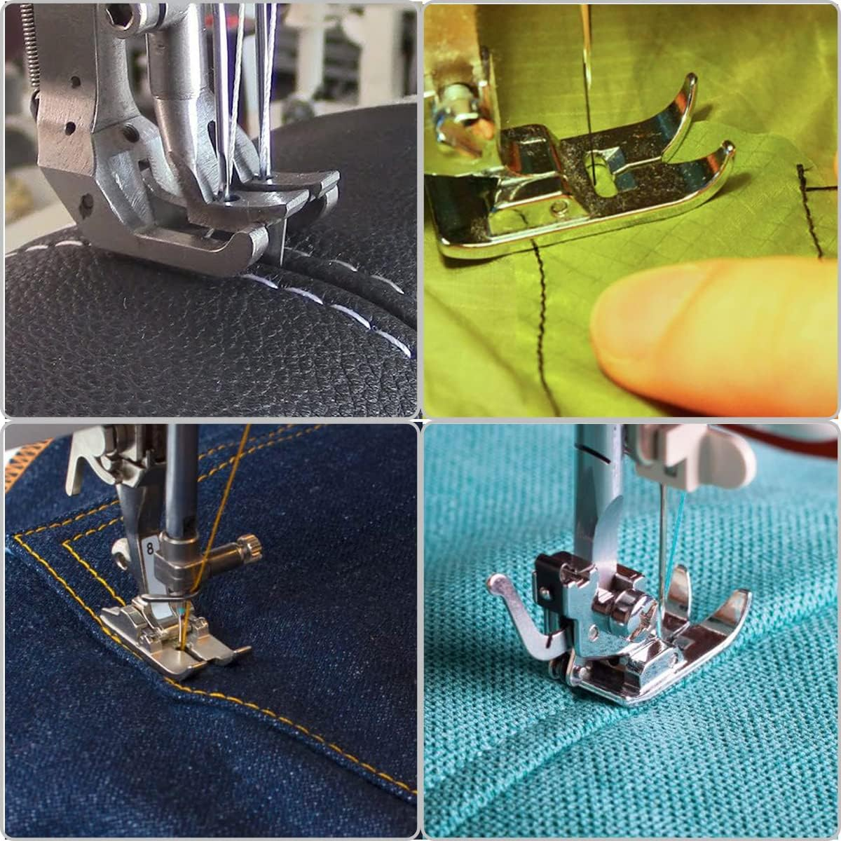 FUMAO Polyester Thread Heavy Duty Bonded UV Resistant Outdoor #69 T70 Size 210D/3Ply for Marine Upholstery, Leather, Sewing Crafts, 3000Yards Pack of 2 (Black White) - Beige image number 4