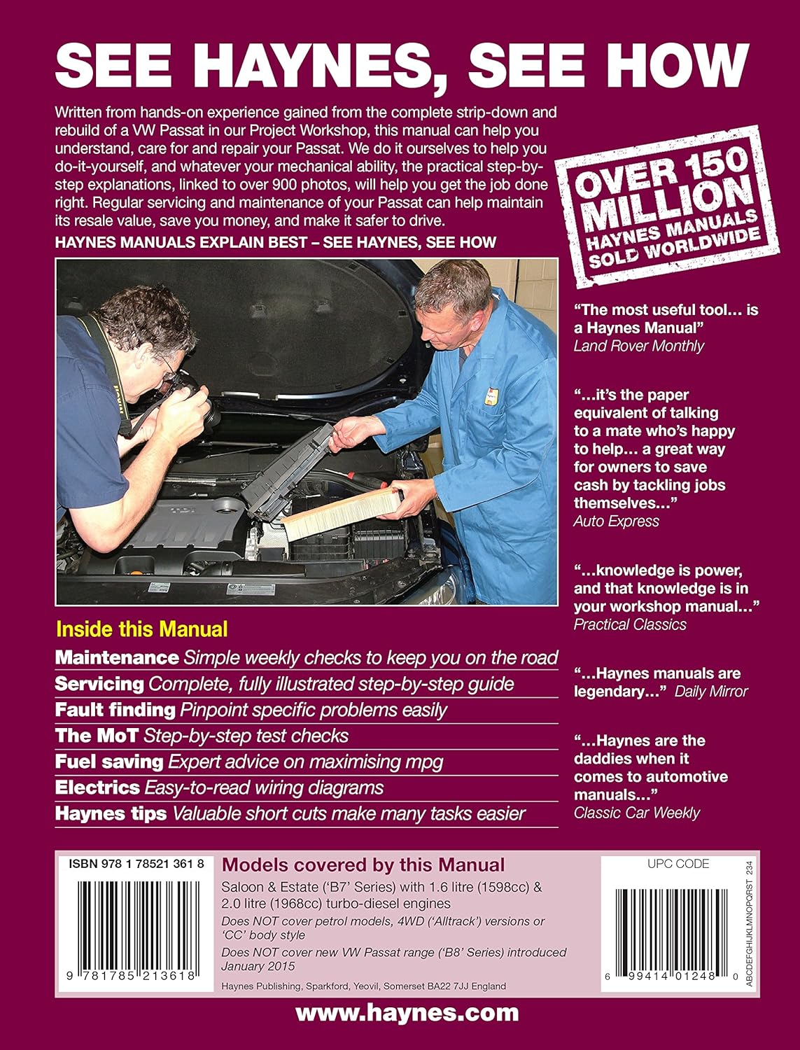 VW Passat Diesel 2011-2014: Owners Workshop Manual image number 6