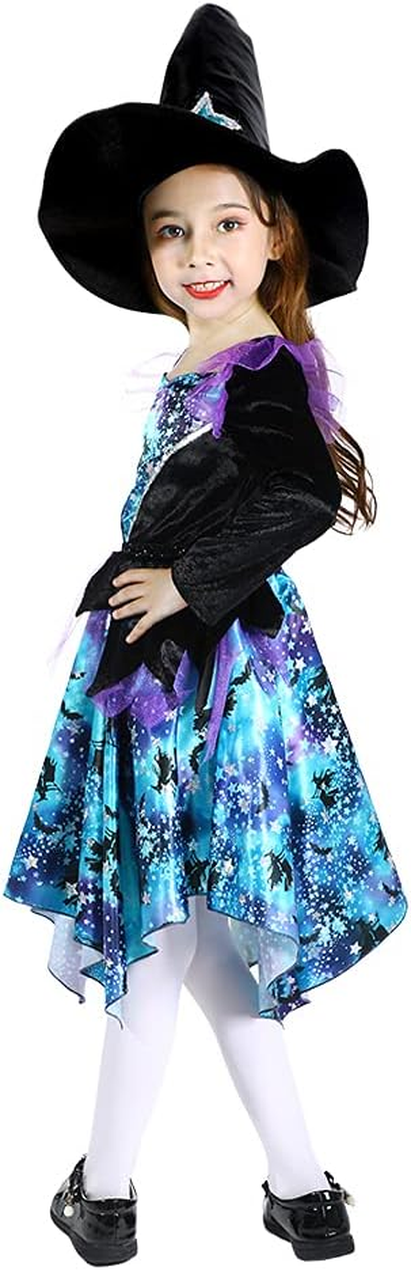 Lingway Toys Girls Halloween Witch Costume with Hat image number 1