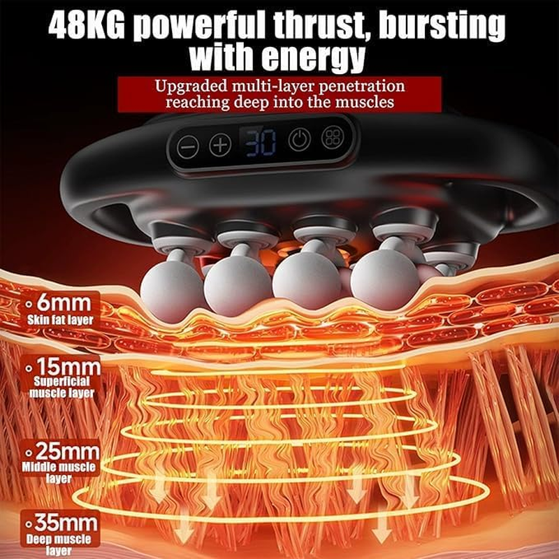 16-Drive 16-Head Massage Gun Set Deep Tissue Set Massage Gun with 30 Adjustable Levels & 3 Modes, Electric Quiet Muscle Massager, Red Light Therapy, for Back, Shoulders, Legs, Body Muscle Pain Relief image number 3