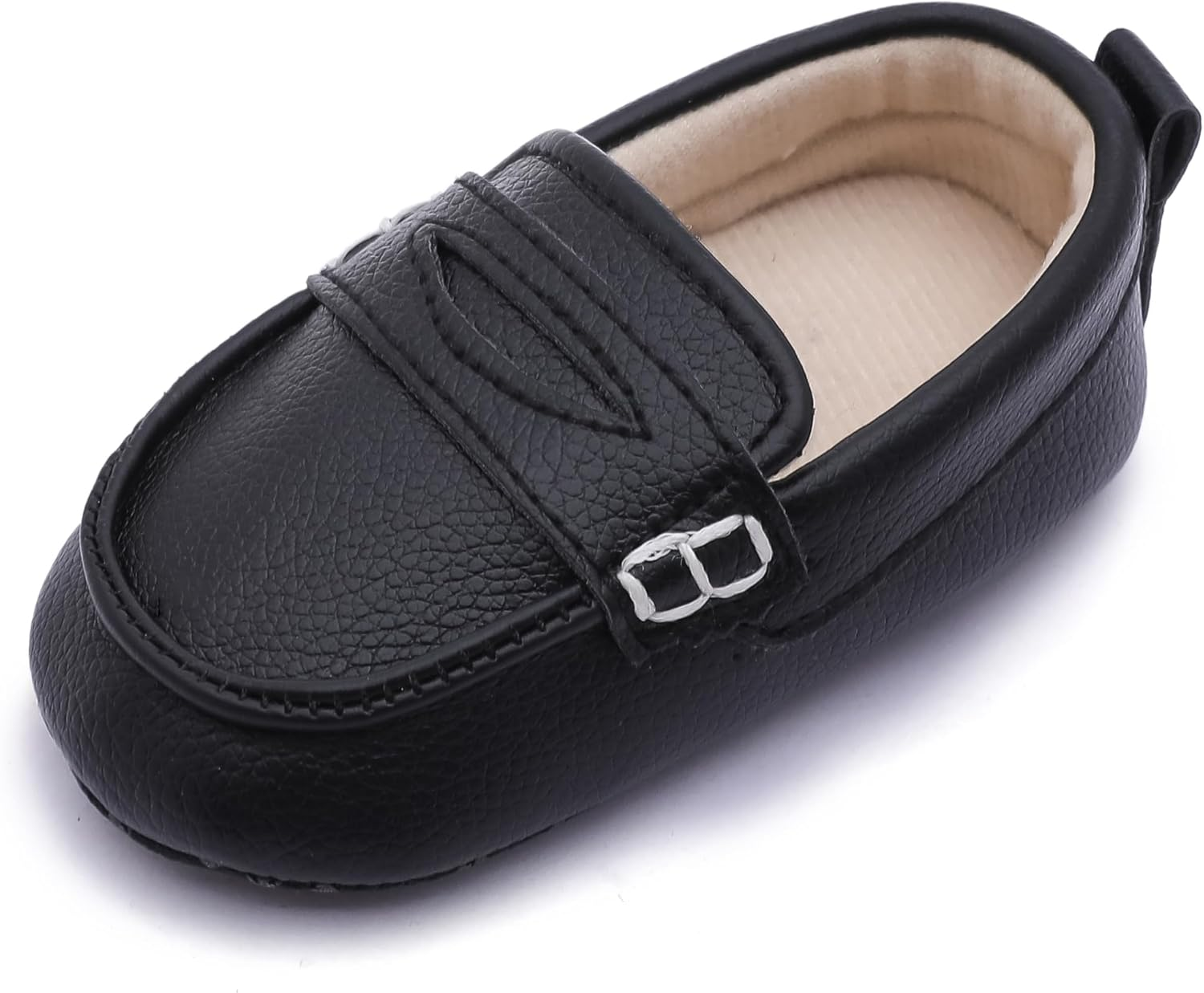 LONSOEN Baby Toddler Boys Girls Loafers Newborn Leather Moccasins Infant First Walking Dress Shoes