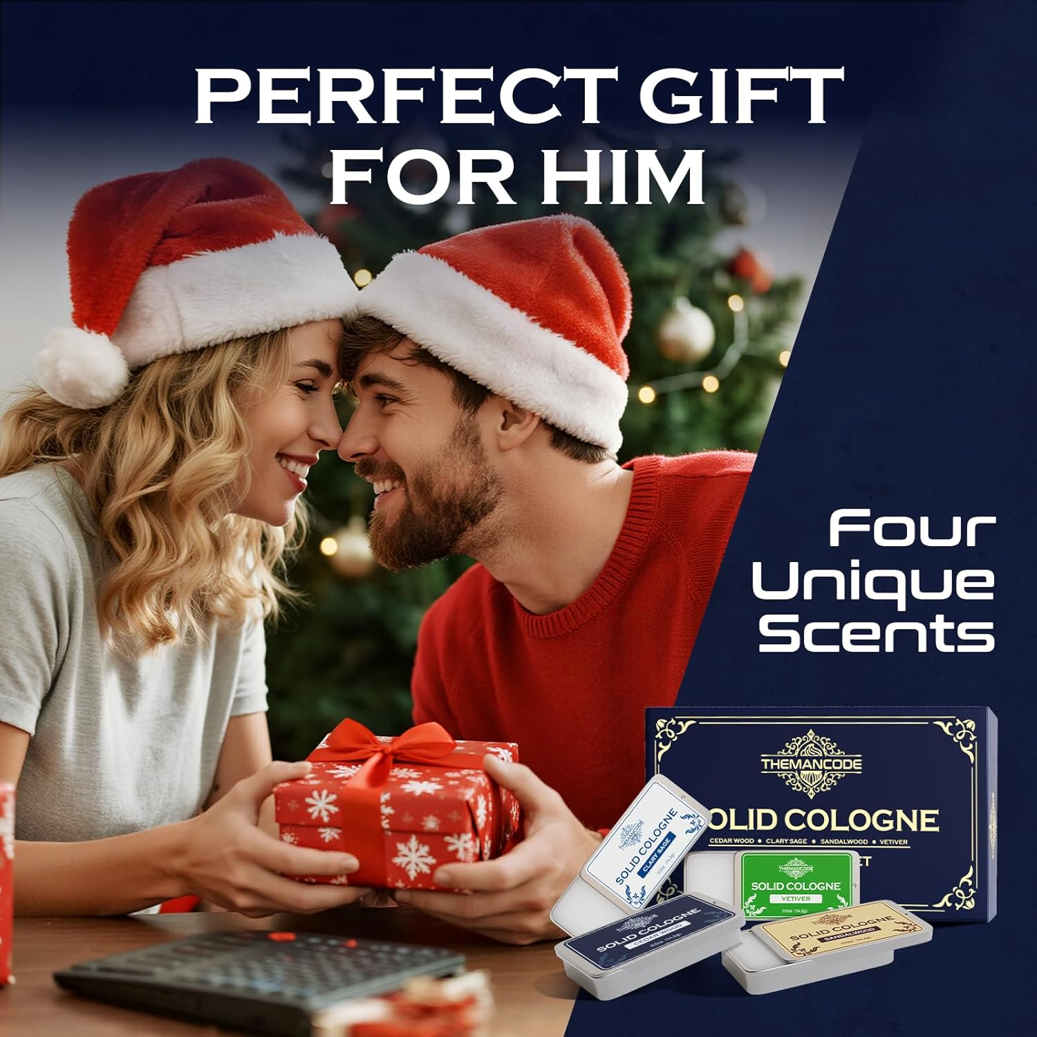 THEMANCODE Solid Mens Cologne, Valentines Day Gifts for Him, Gifts for Men on Birthday and Father'S Day, Sandalwood, Vetiver, Cedarwood and Sage Scents, 4 Pack, 14 G image number 2