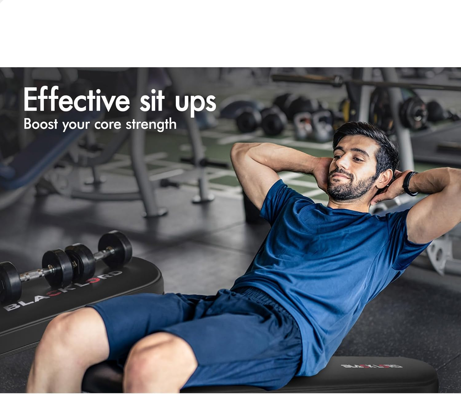 BLACK LORD Adjustable Commercial Weight Bench Press for Incline Decline Flat Exercise, Foldable FID Bench for Full Body Workout & Multi-Purpose Fitness Strength Training for Home Gym, 450Kg Capacity image number 3