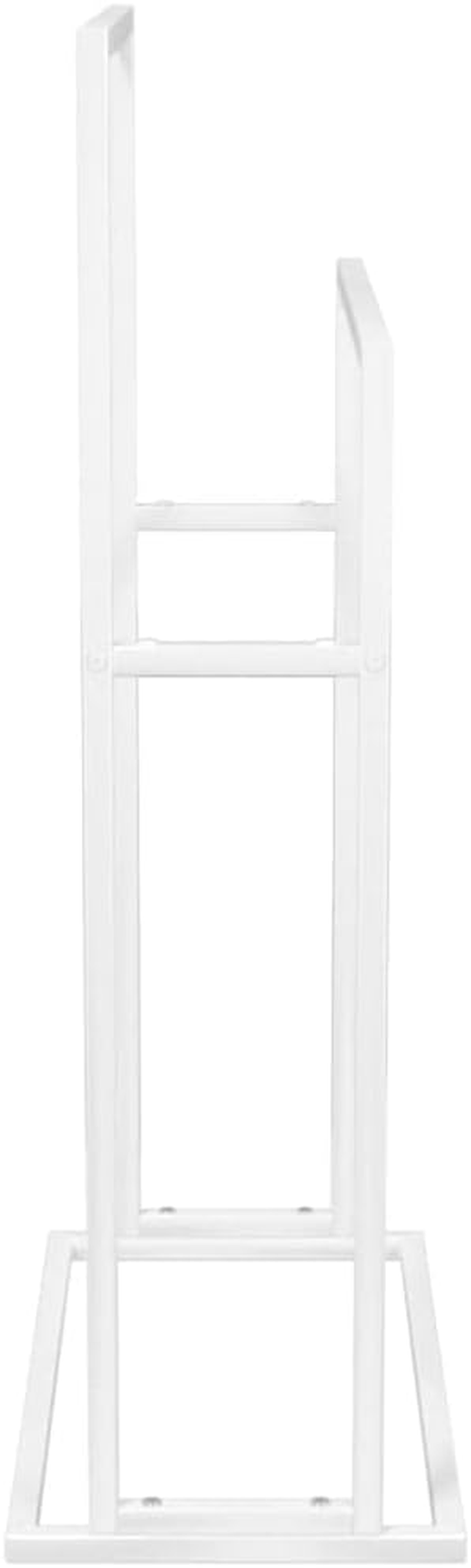 Vidaxl White Freestanding Towel Rack &ndash; Made of Robust Iron with 2-Tier Storage, Ideal for Bathroom Organisation and D&eacute;cor.