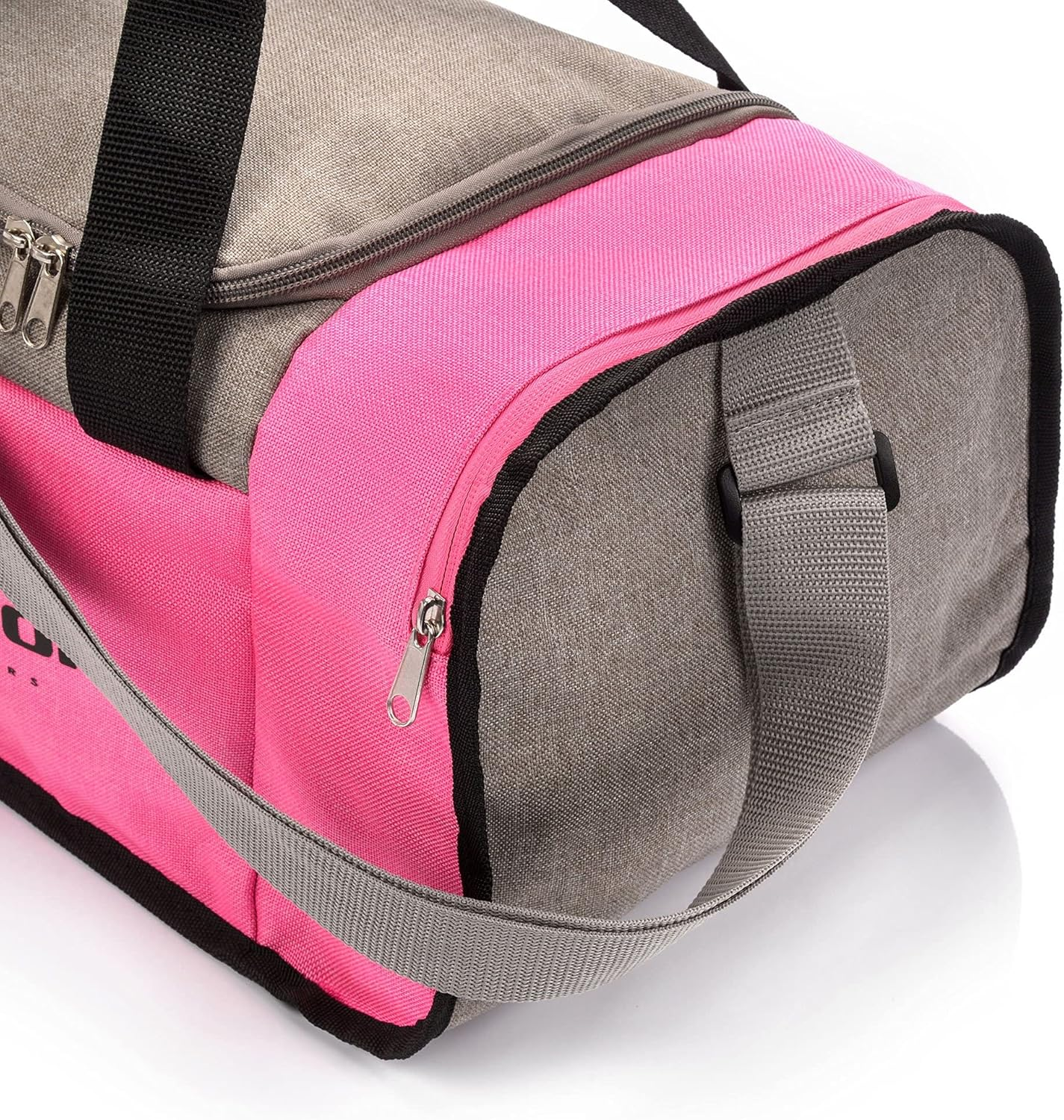 Meteor 20L Fitness Bag Gym Bag Duffel Bag Sports Duffle Large Capacity Shoe Compartment Travel Lightweight - Pink/Grey image number 5