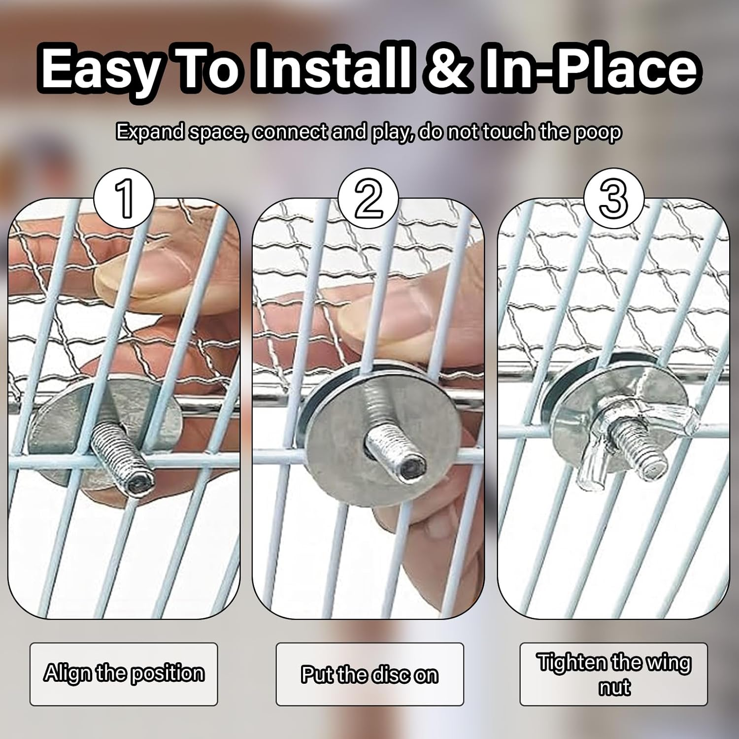 2 Pcs Stainless Steel Bird Perches Platform, Sturdy Stainless Steel Perch for Bird Cage - Multi-Functional Resting & Jumping Stand for Parrots, Conures, Cockatiels, Budgies - Easy to Clean and Install image number 3