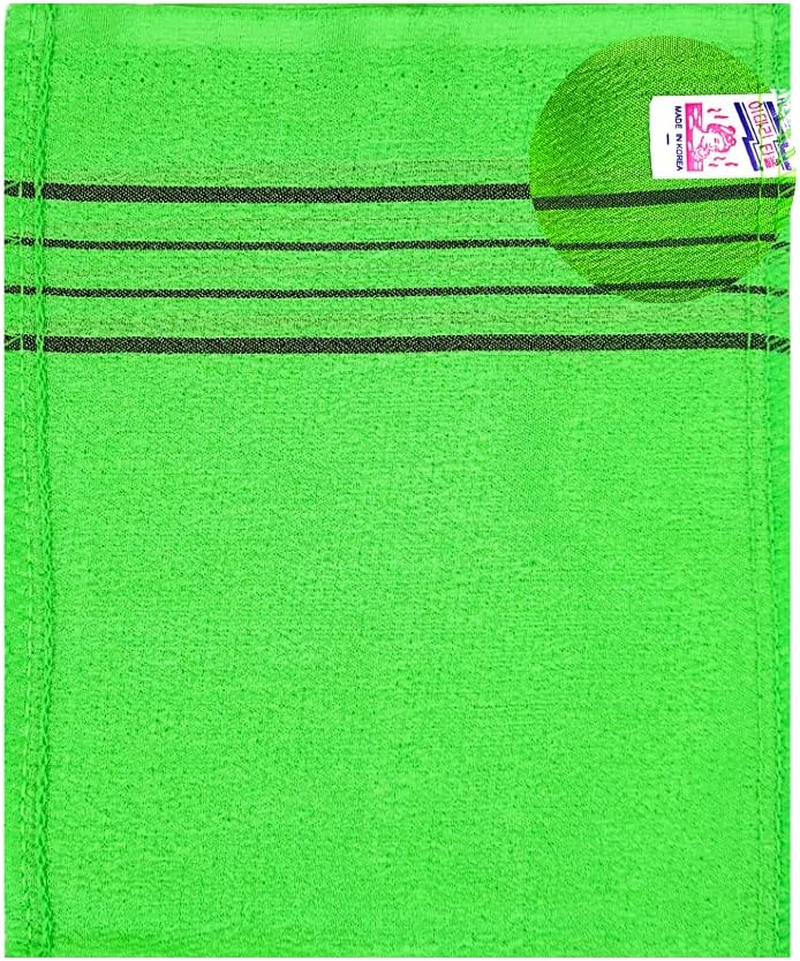 HAPPY 10 PCS Korean Exfoliating Towel Mitt Bath Washcloth Glove Body Scrub Viscose Reusable Made in Korea image number 2