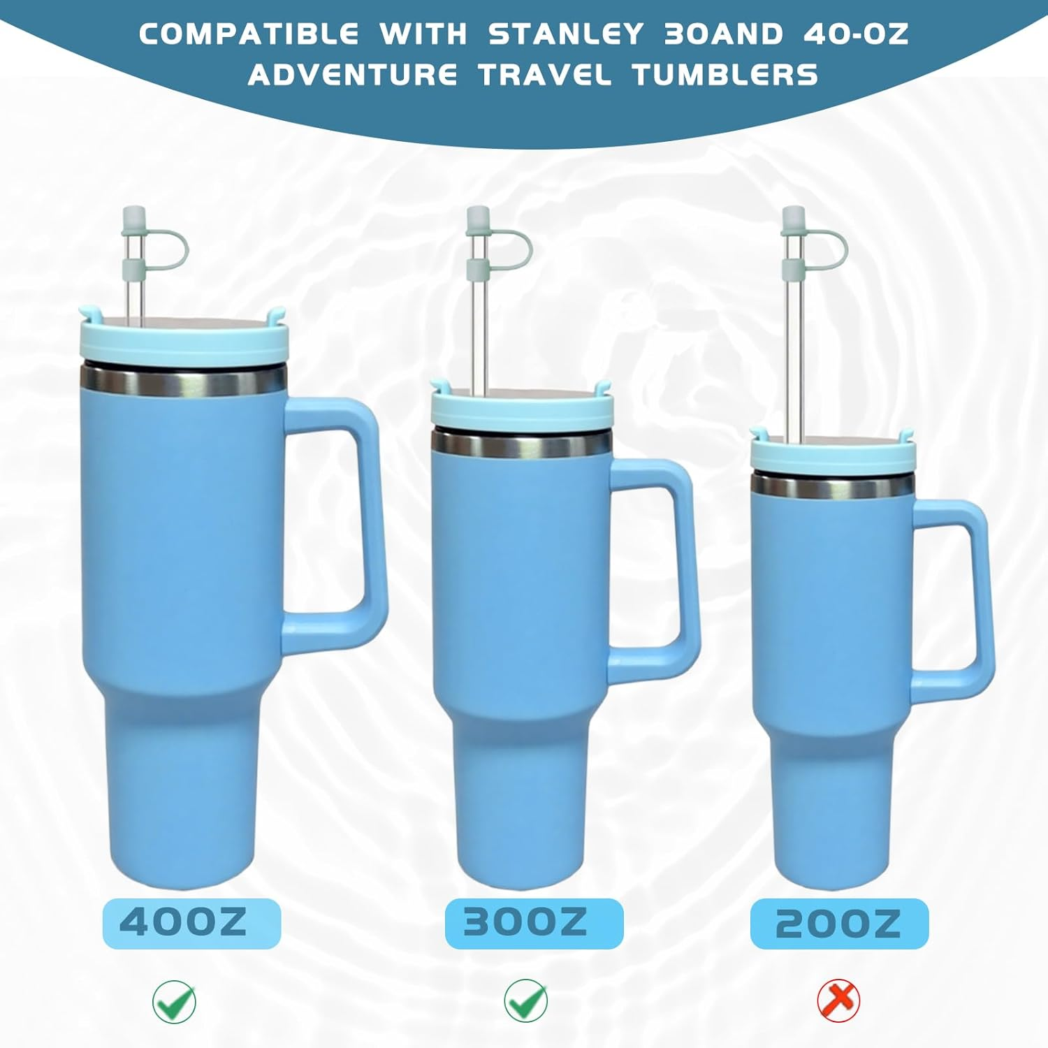 13Pcs Stanley Cup Compatible Straw Set, 6 Reusable Plastic Straws, 6 Silicone Morandi Straw Covers, 1 Cleaning Brush, Stanley Cup Accessories, for 40 Oz/30 Oz Tumblers