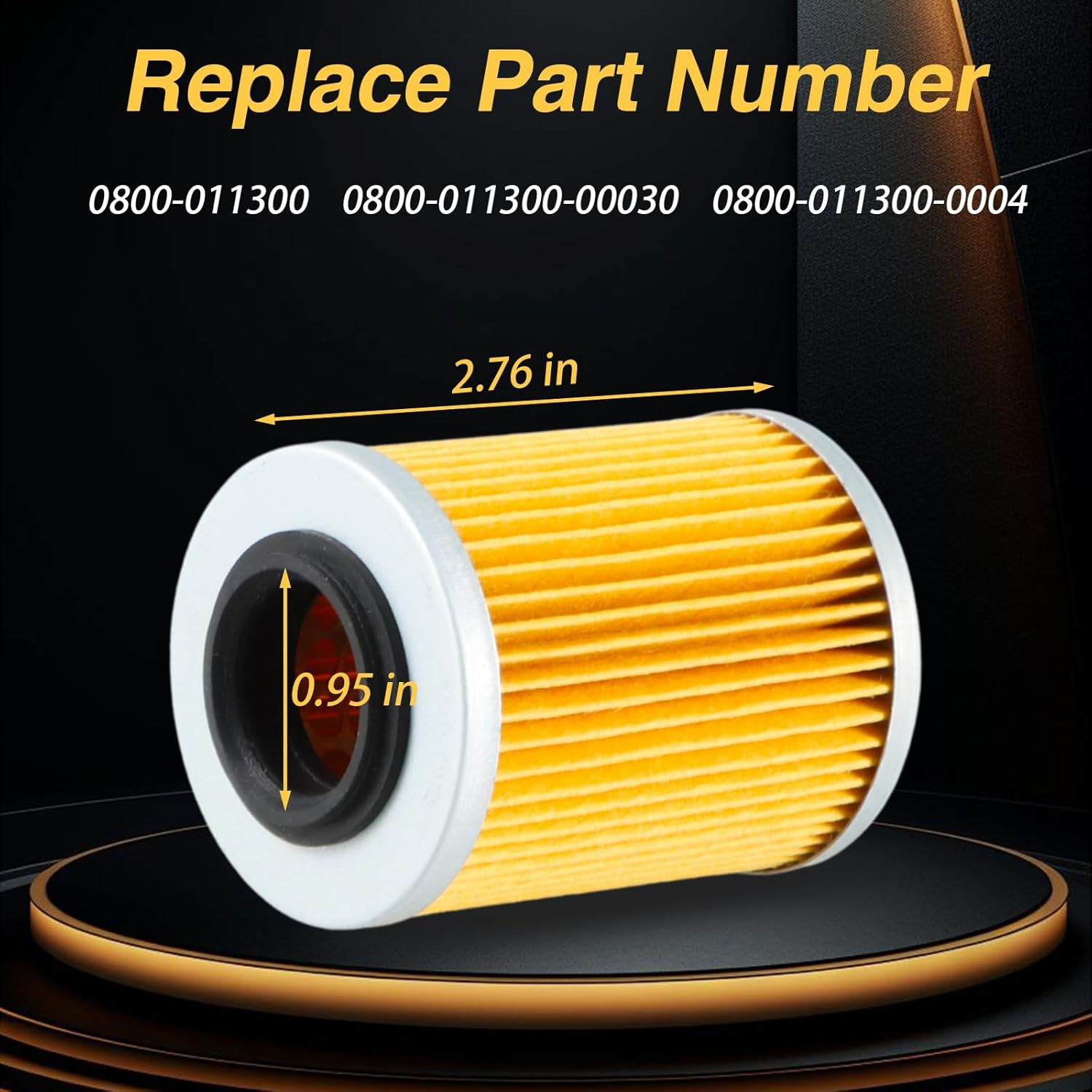 2 PCS Oil Filters with O-Rings Compatible with CFMOTO Cforce Uforce Zforce 400 500 600 800 1000 Replace#: 0800-011300 image number 1