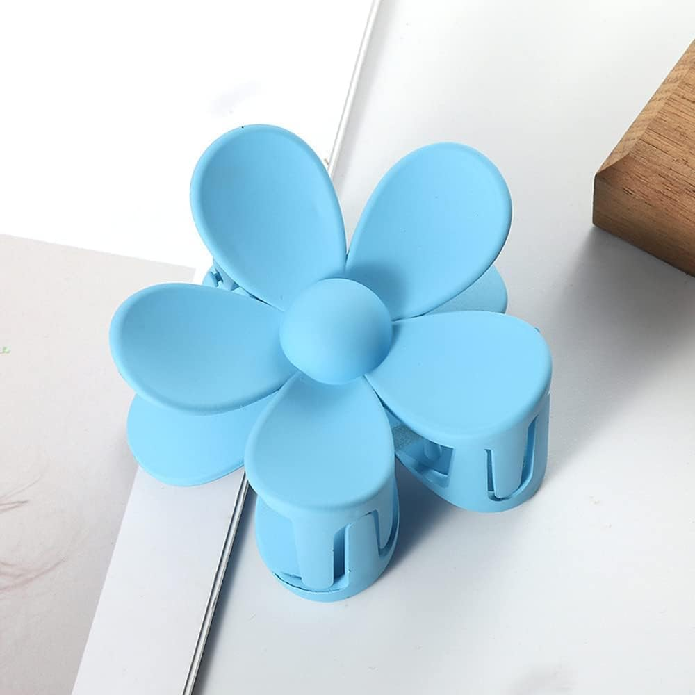 Blue Hair Claw Clips Flower Hair Clips &ndash; Big Cute Claw Clips, Large Hair Clips Strong Hold for Women Thin Hair for Women Thick Hair, Clips Hair Accessories image number 6