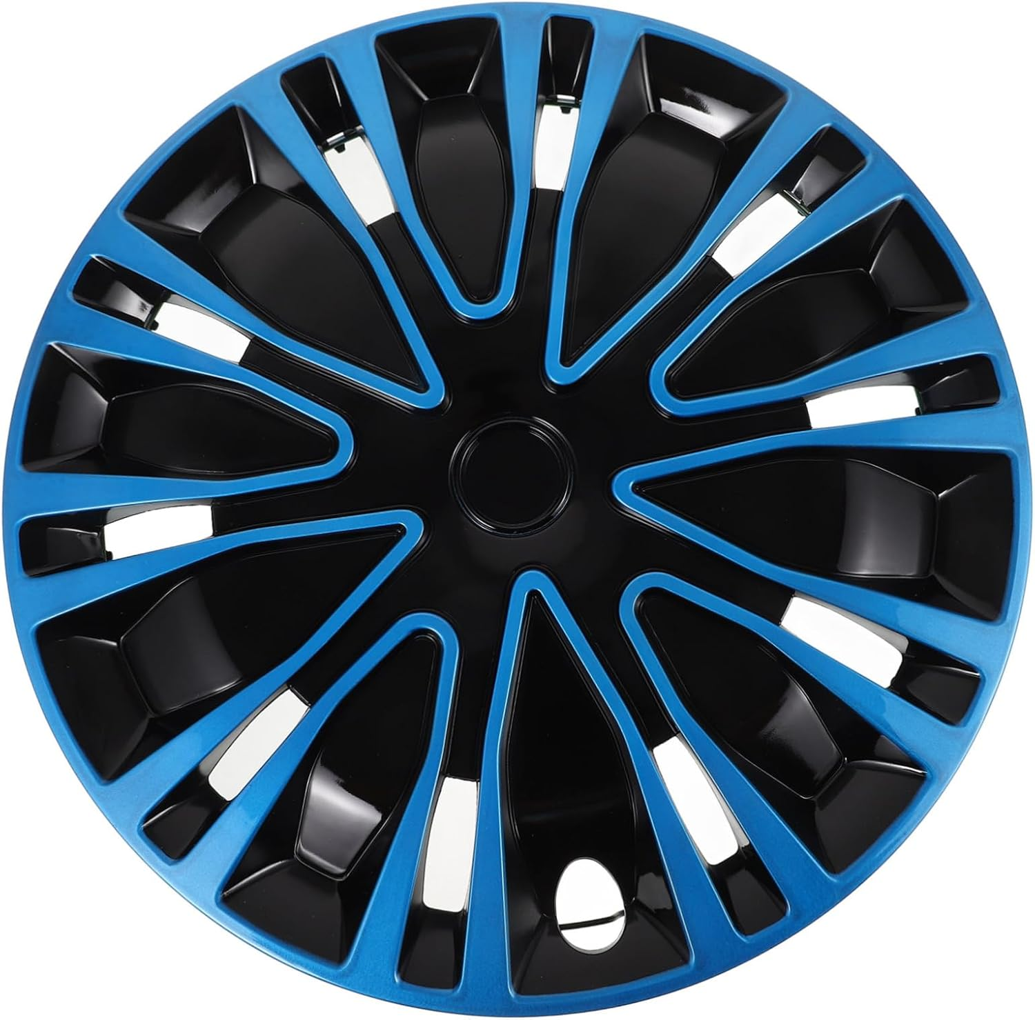 COSMEVIVI 15-Inch Car Wheel Hub Covers Decorative Hubcaps Blue Black Universal Rim Caps for Vehicle Wheels Automotive Accessories image number 4