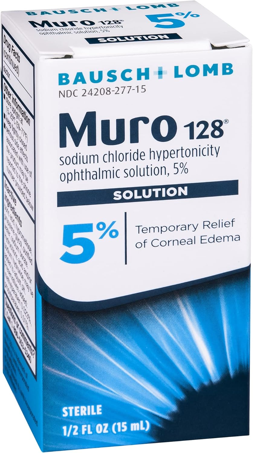 Bausch and Lomb Pharmaceuticals Muro 128 5 Percent Solution (15 Ml), 0.5 Ounce