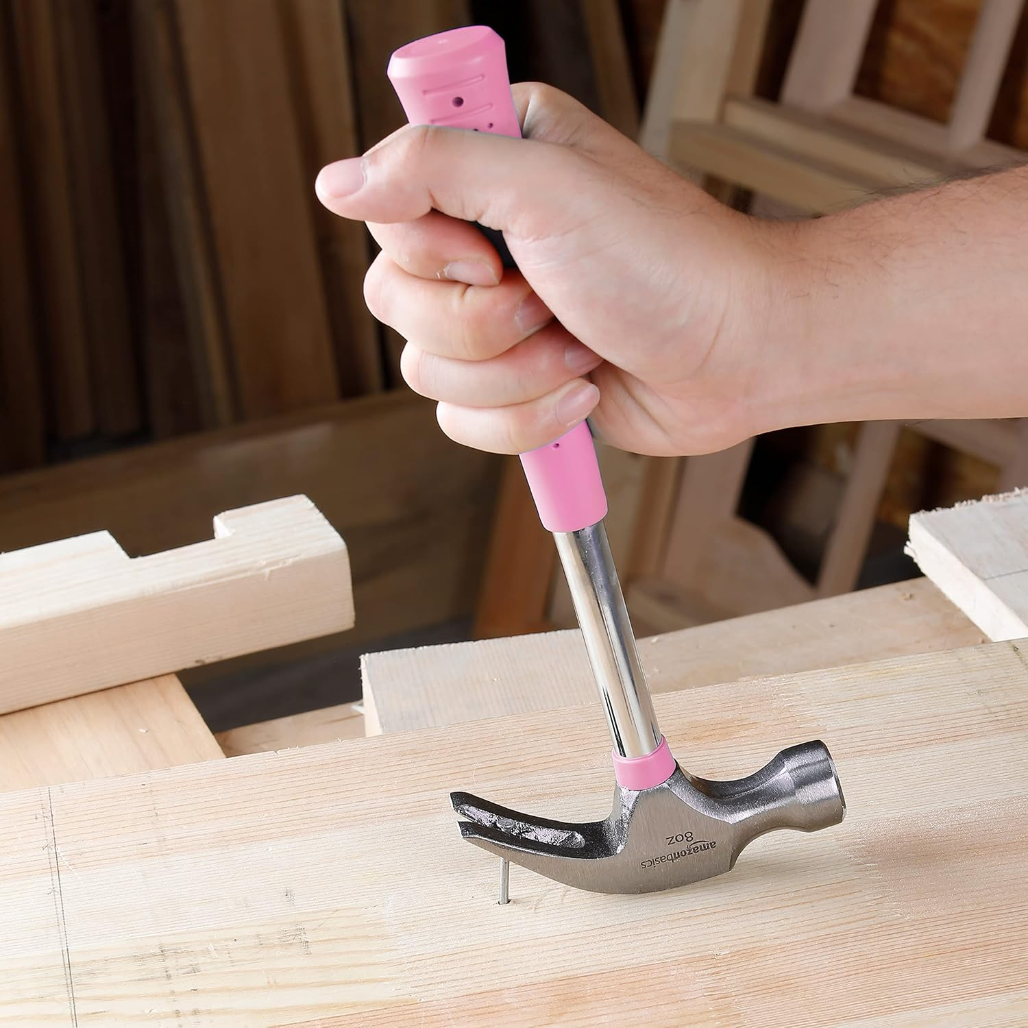 Amazon Basics 0.23 KG Hammer, Pink image number 4