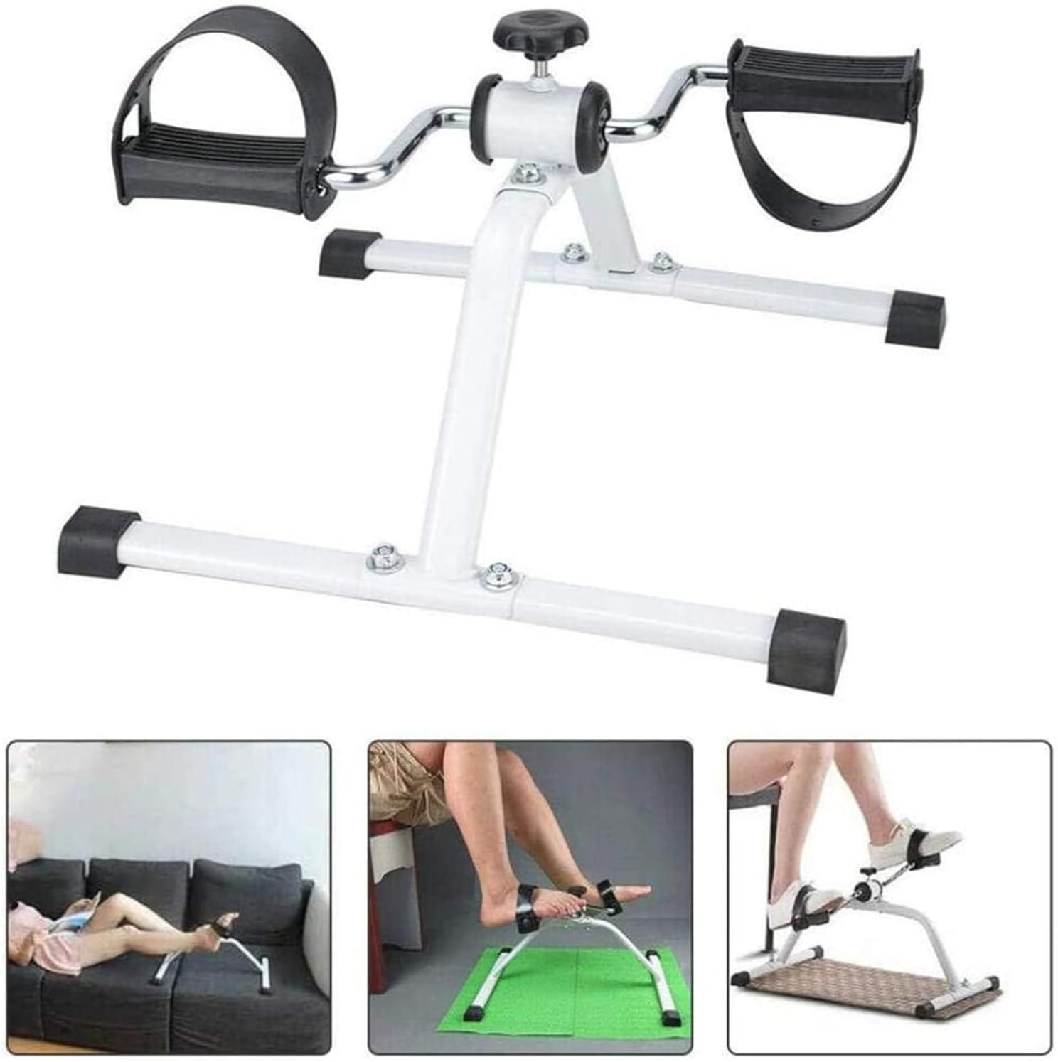 Gym Equipment for Home Fitness: Leg Trainer Rehabilitation Mini Exercise Bike, Hand and Foot Dual-Use Bicycle with Tension Adjustment, Cardio Indoor Training image number 2