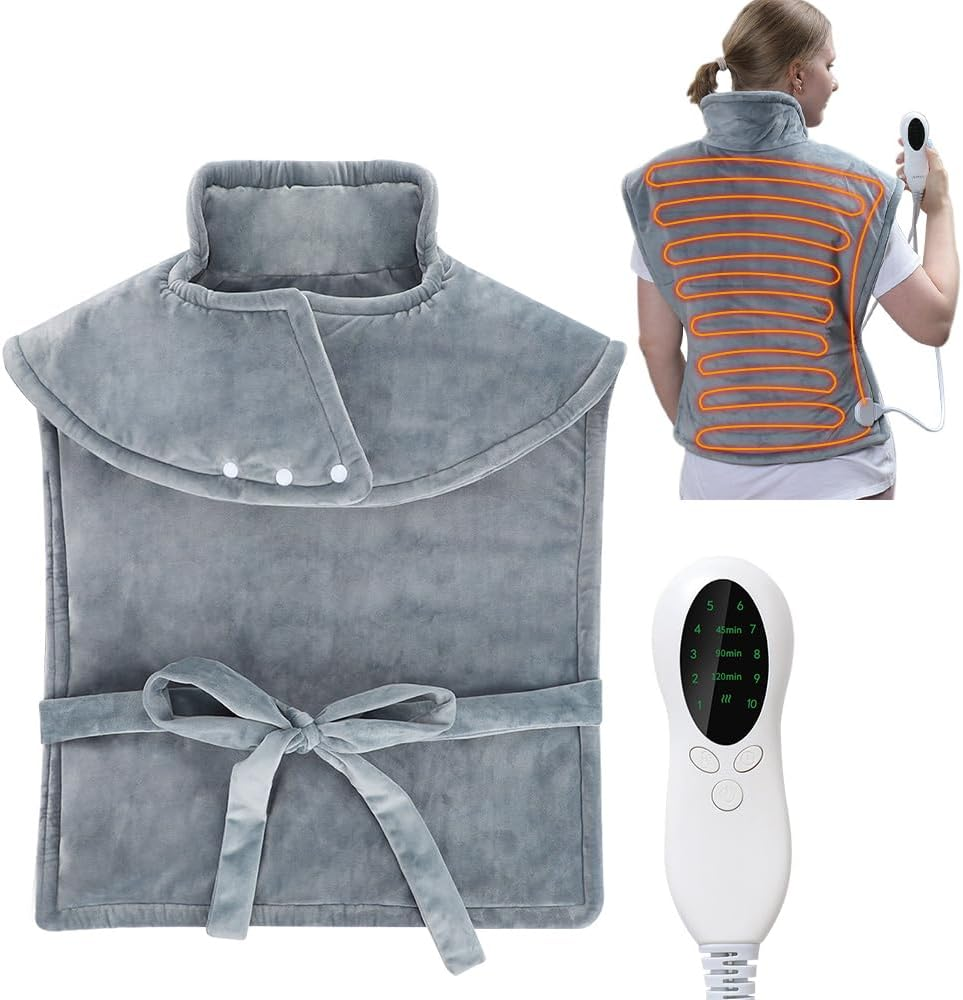 Yakiter Heat Pad, Electric Heating Pads for Back Pain Relief, Neck and Shoulders,Large Size Heat Pack,10 Heat Levels, 3 Time Settings image number 3