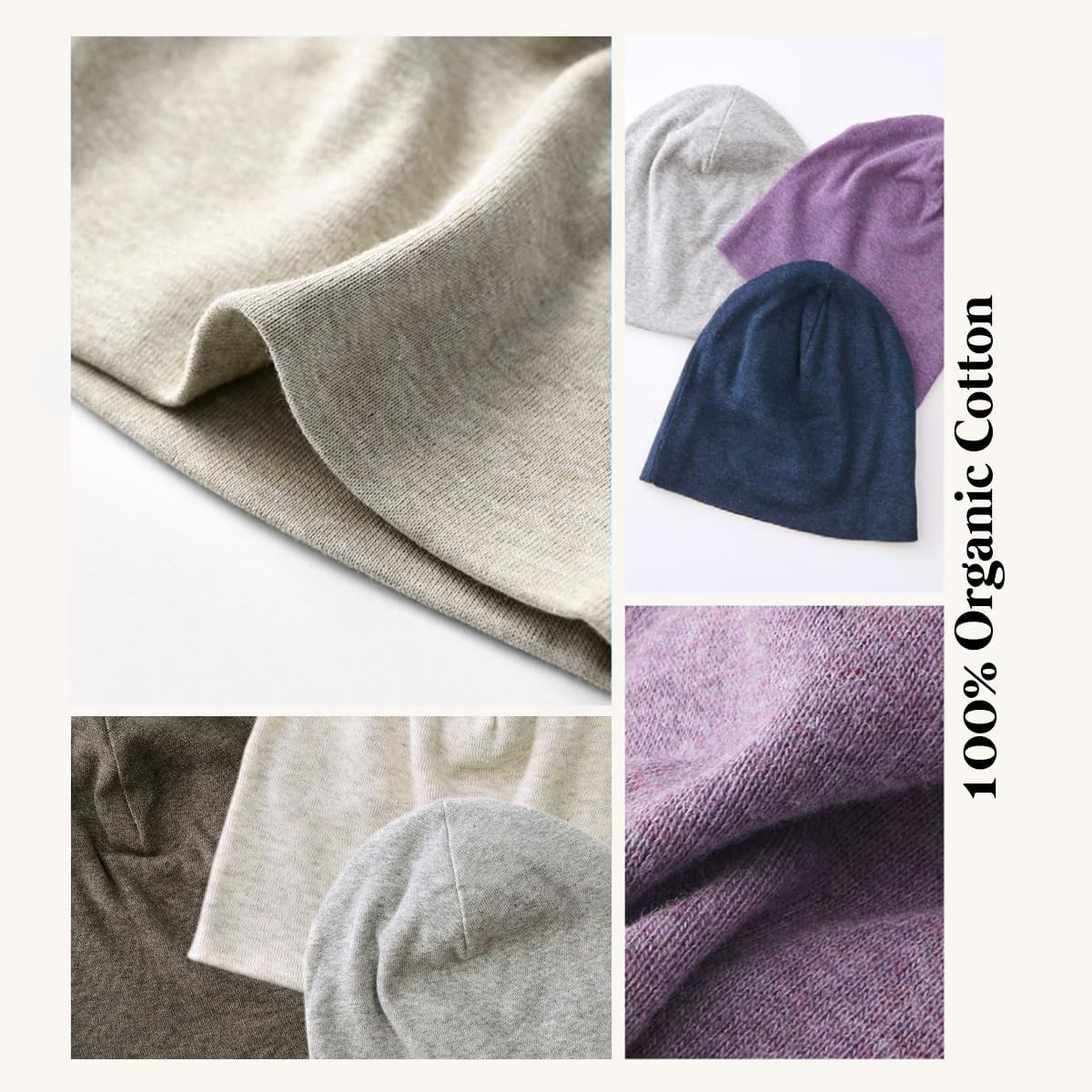 CHARM Toddler Organic Beanie Boys - Slouchy Cotton Kids Warm Knit Hat Girls image number 3