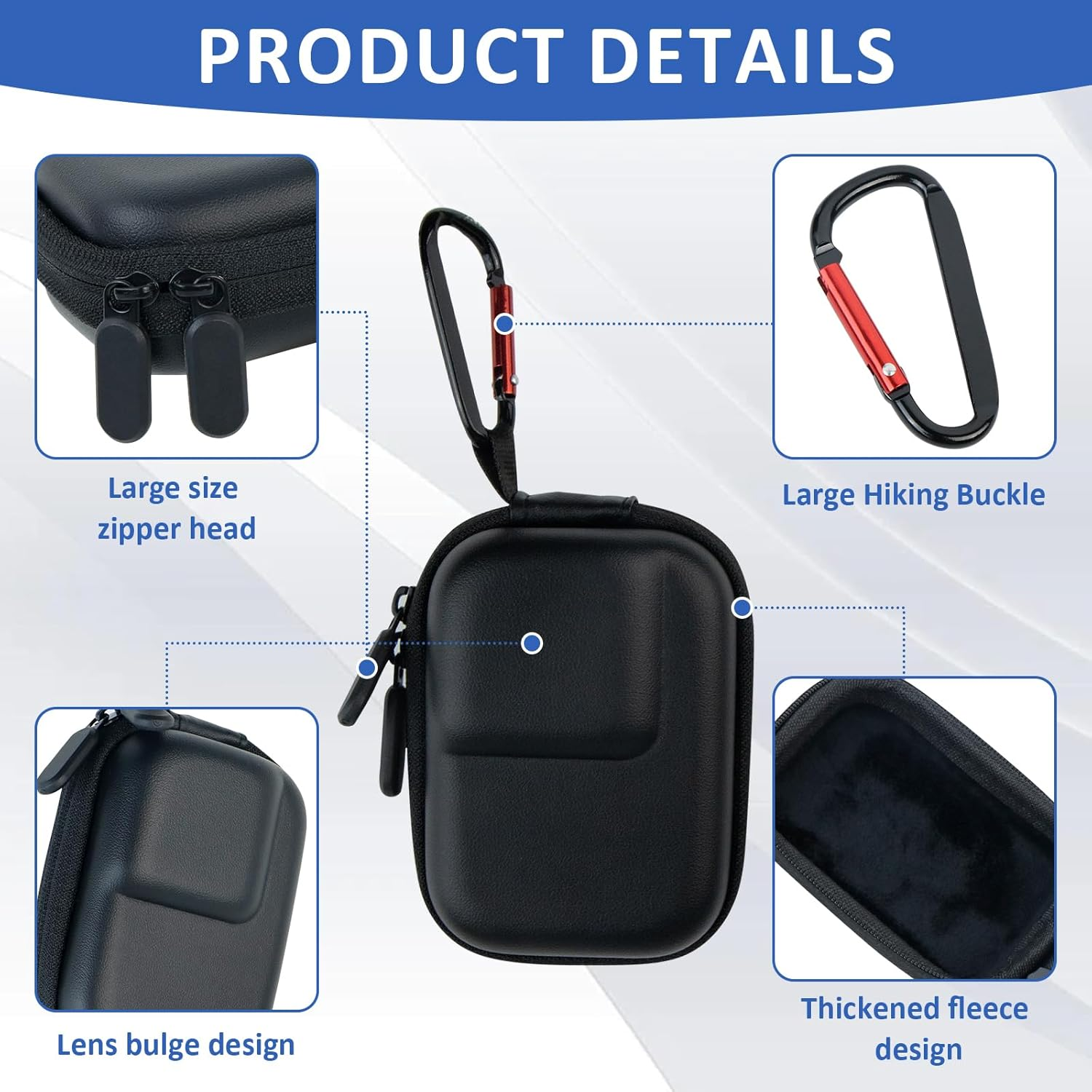 Jinminamz Carry Case for DJI Accessories, Mini Carry Bag for DJI Osmo Action 5 Pro/4/3, Black Hard Shell Travel Bag for DJI Osmo Action 5 Pro, Drop-Proof Pressure Container for Travel, Life Records image number 6