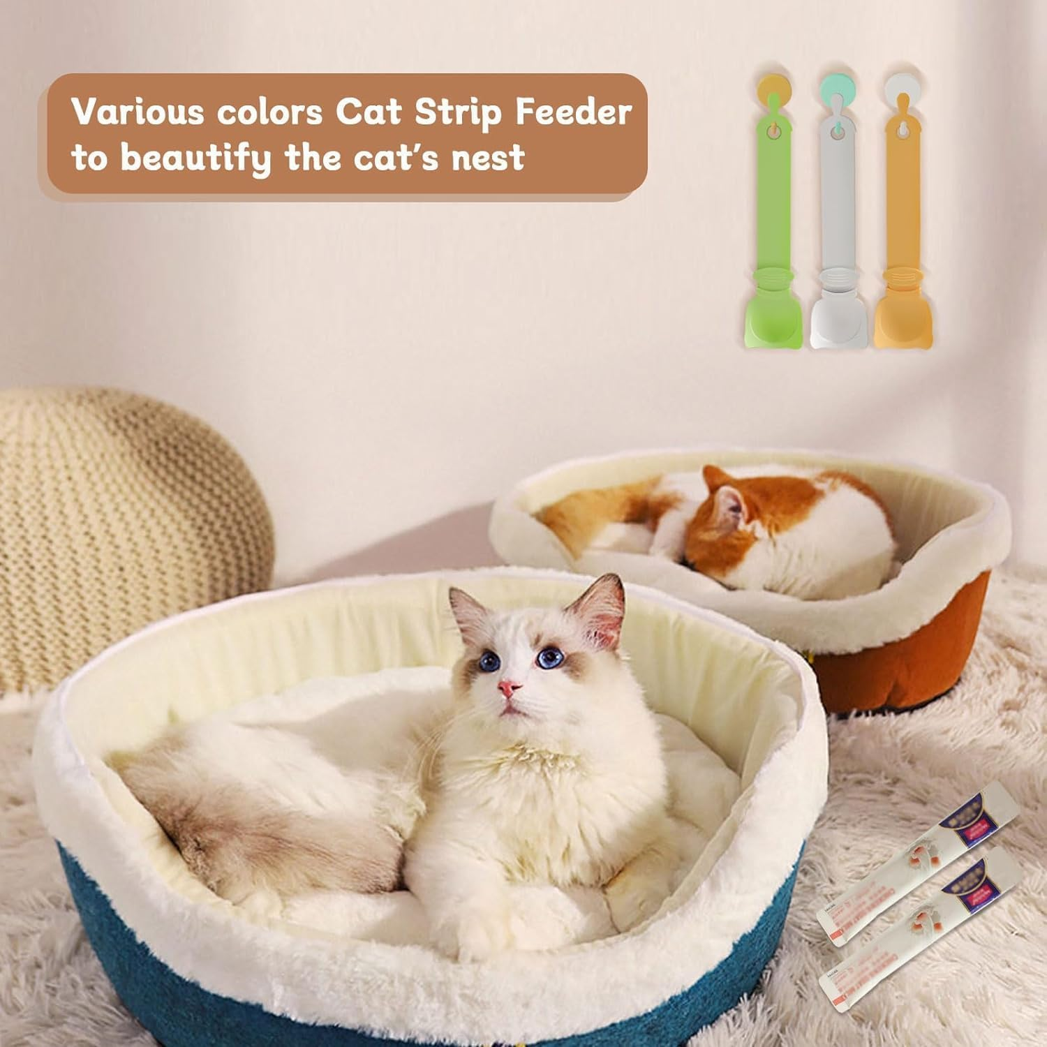Cat Treat Squeeze Spoon Feeder,6Pcs Cat Strip Food Dispenser,Dogtreat Squeeze Spoons,Pet Strip Feeder Squeeze Spoon Treat Spoon Food Can Spoon,Small Animals Strip Squeeze Spoon image number 6