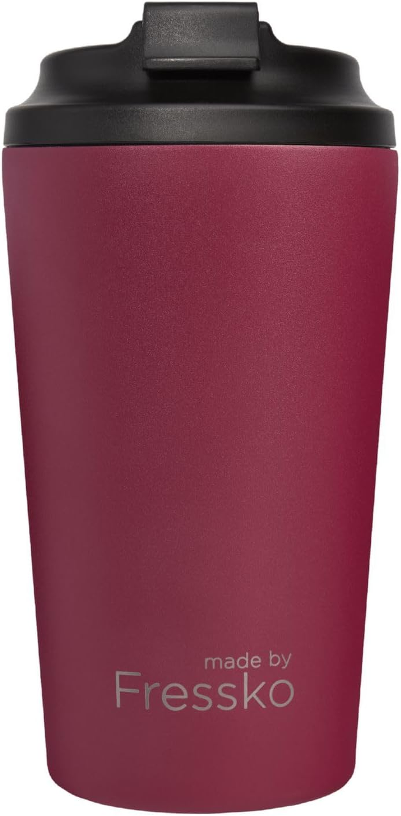 Made by Fressko Reusable Coffee Cup - Stainless Steel Insulated Mug - Leak Proof Travel Cup for Hot/Cold Drinks - 3 Hr Heat Retention - Fits Car Holders & Coffee Machines - Rouge - 16Oz 450Ml image number 1