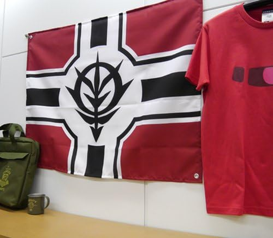 Cospa Mobile Suit Gundam Zeon Military Flag Approx. 35.4 X 25.2 Inches (90 X 64 Cm) image number 1