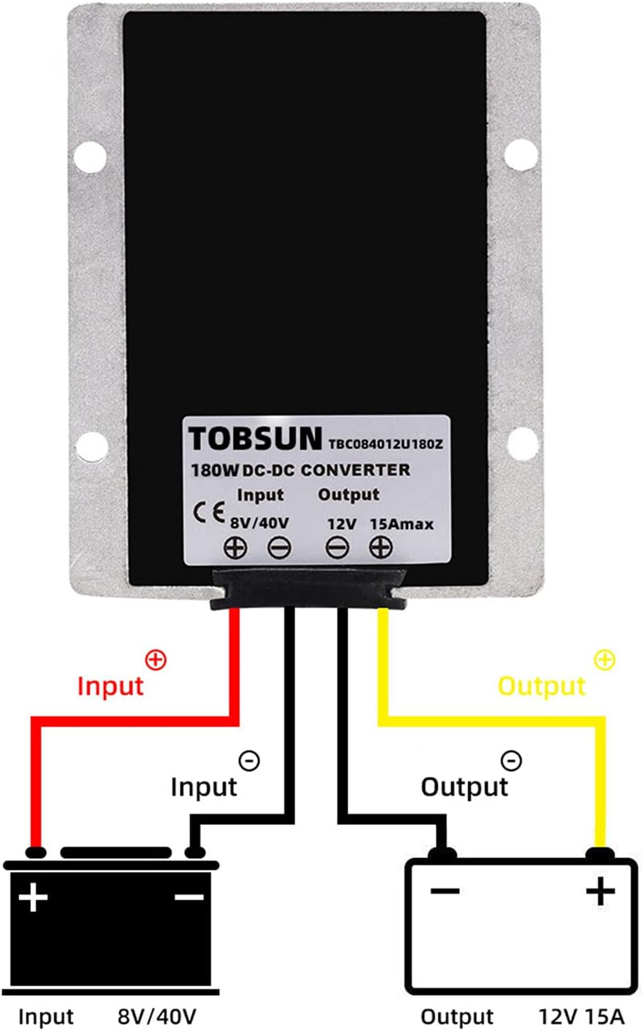 Areyourshop Waterproof Converter Regulator DC 8V-40V to 12V 20A 240W Booster/Buck Converter Step Down/Up Regulator Voltage Converter for On-Board Electrical Appliances,Led Light,Outdoor Lighting image number 4