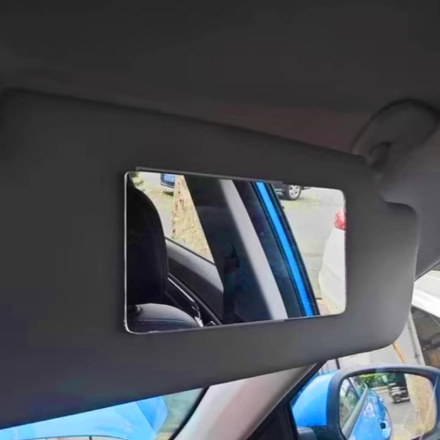 2 Pack Car Sun Visor Makeup Mirrors, Auto Self-Adhesive HD Glass Cosmetic Vanity Mirror for Vehicle Travel, Automotive,Truck,Suv image number 4