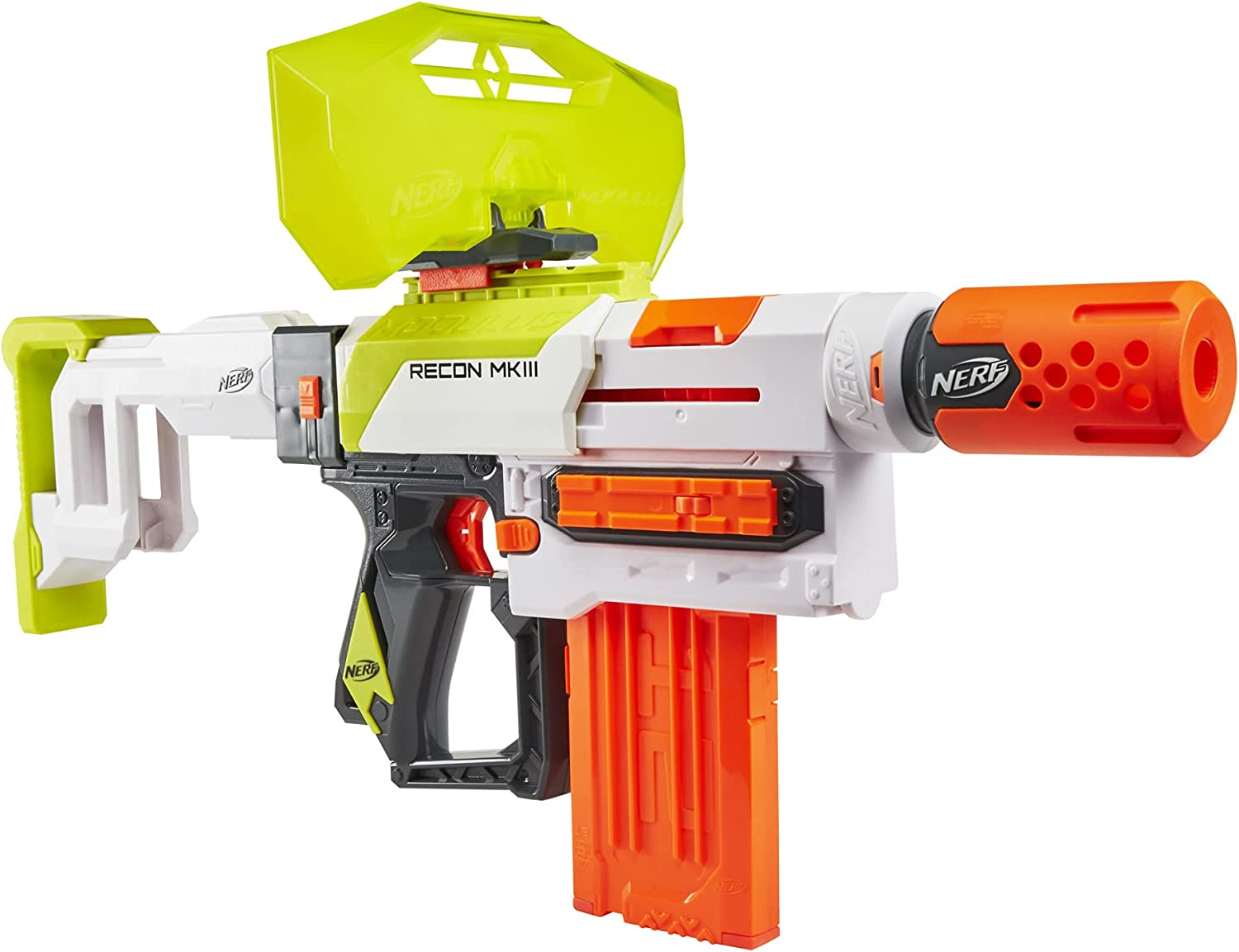 NERF Modulus Recon MKIII Blaster, Removable Stock and Barrel Extension, Dart Shield, 12-Dart Clip, 12 Elite Darts, Outdoor Games and Toys for Boys and Girls (Amazon Exclusive) image number 5