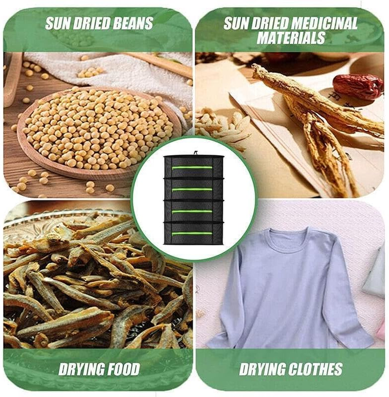 2-8 Tier Drying NET Large Shelf HYDROPONIC Hanging Grow HERB Plant Dry Rack Durable Fabric&ndash; Perfect for Plants & Grow Harvest