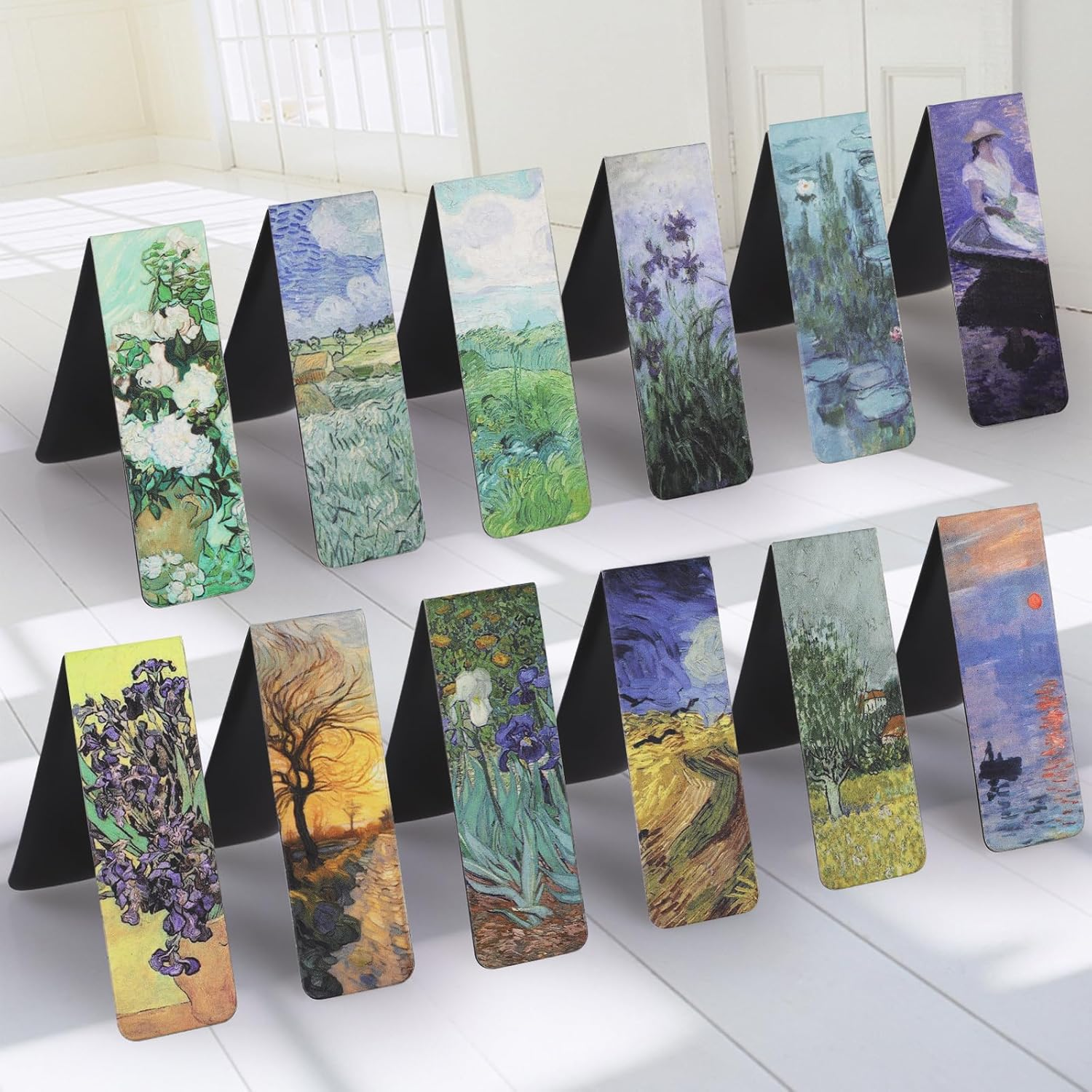 Simpeak 12Pack Magnetic Bookmarks 2.4&rdquo; Book Mark, Page Magnetic Markers with Magnet Book Markers Page Clip for School Students Teachers Office Reading Stationery image number 2